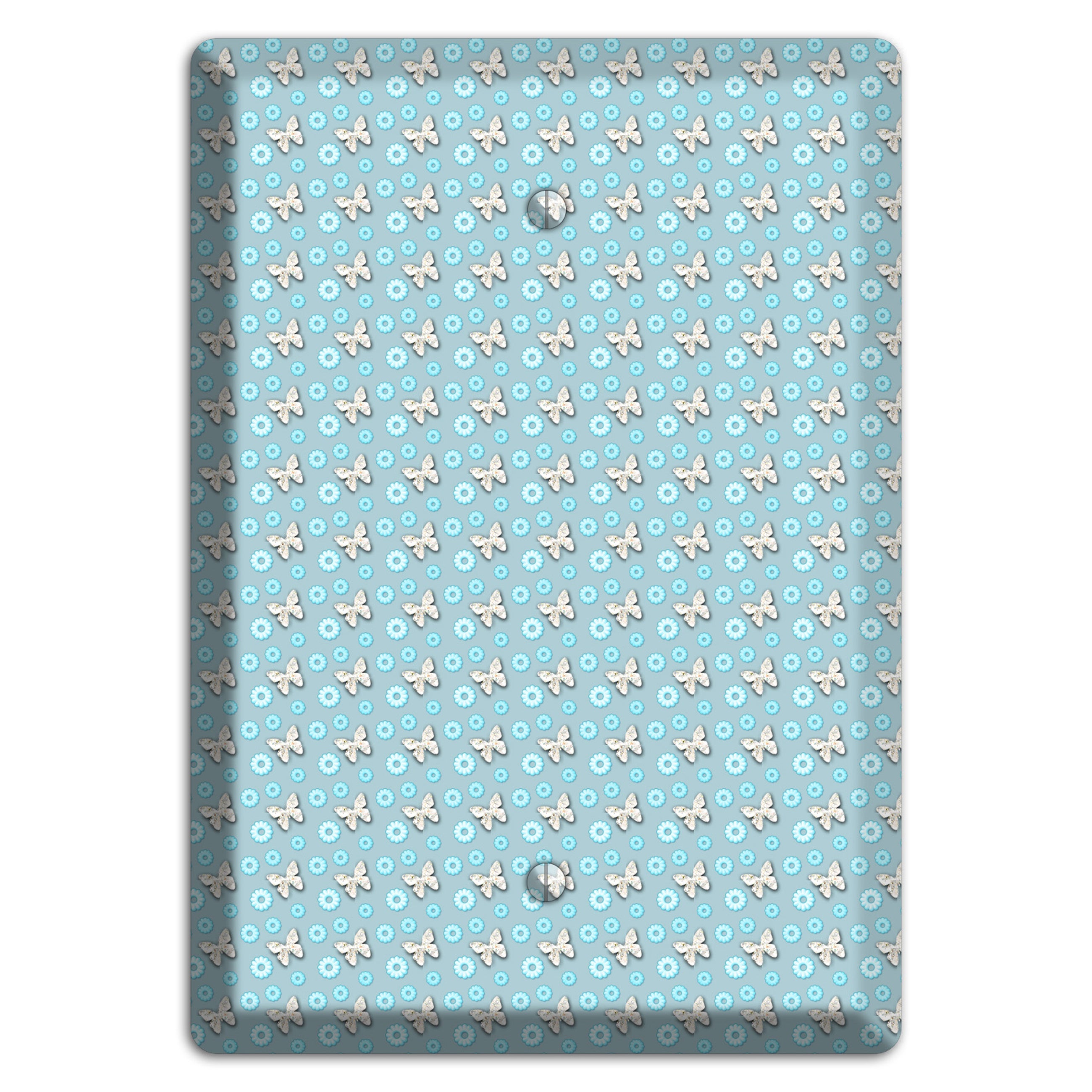 Blue with Butterflies Blank Wallplate