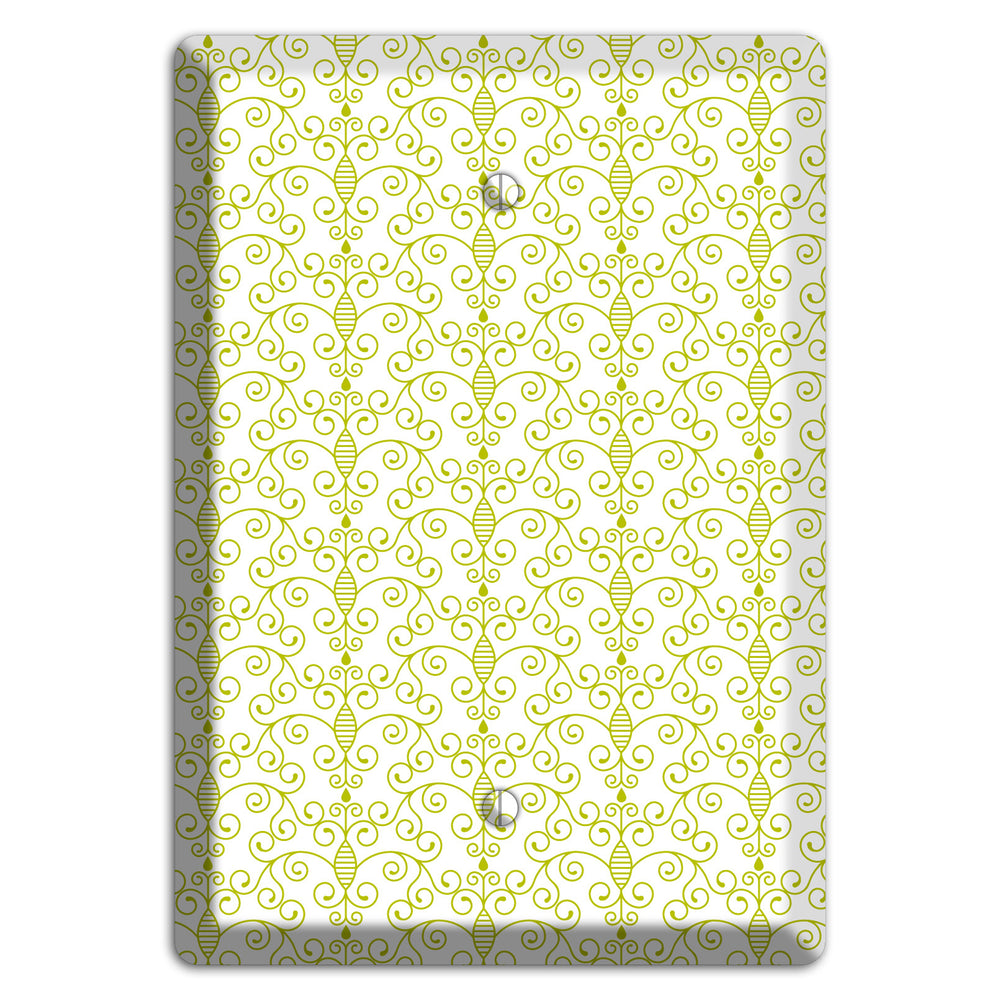 Olive Toile Half Drop Blank Wallplate