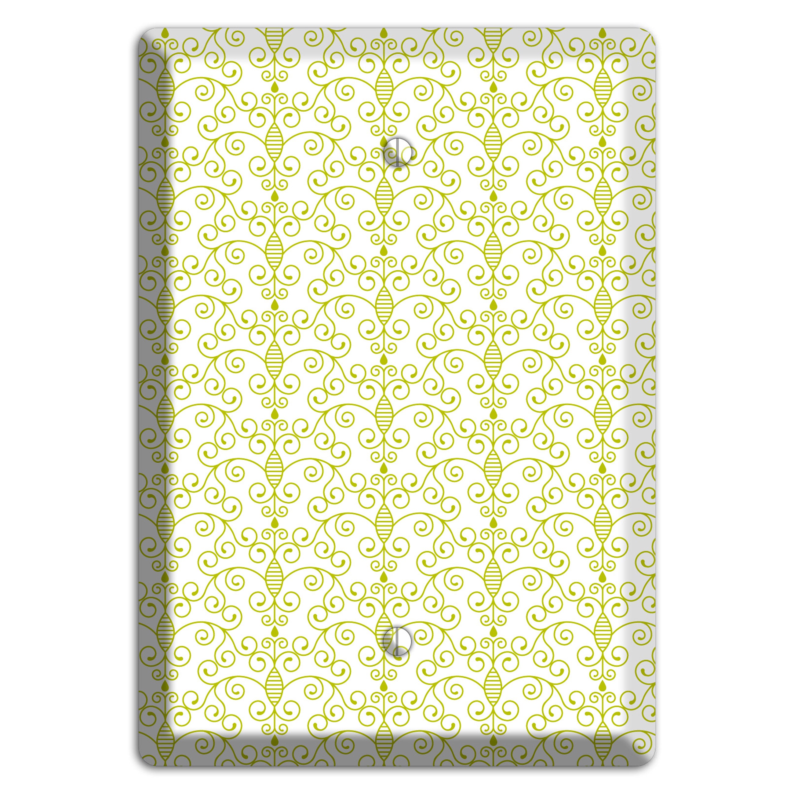 Olive Toile Half Drop Blank Wallplate