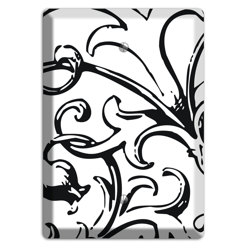 Victorian Black and White Blank Wallplate