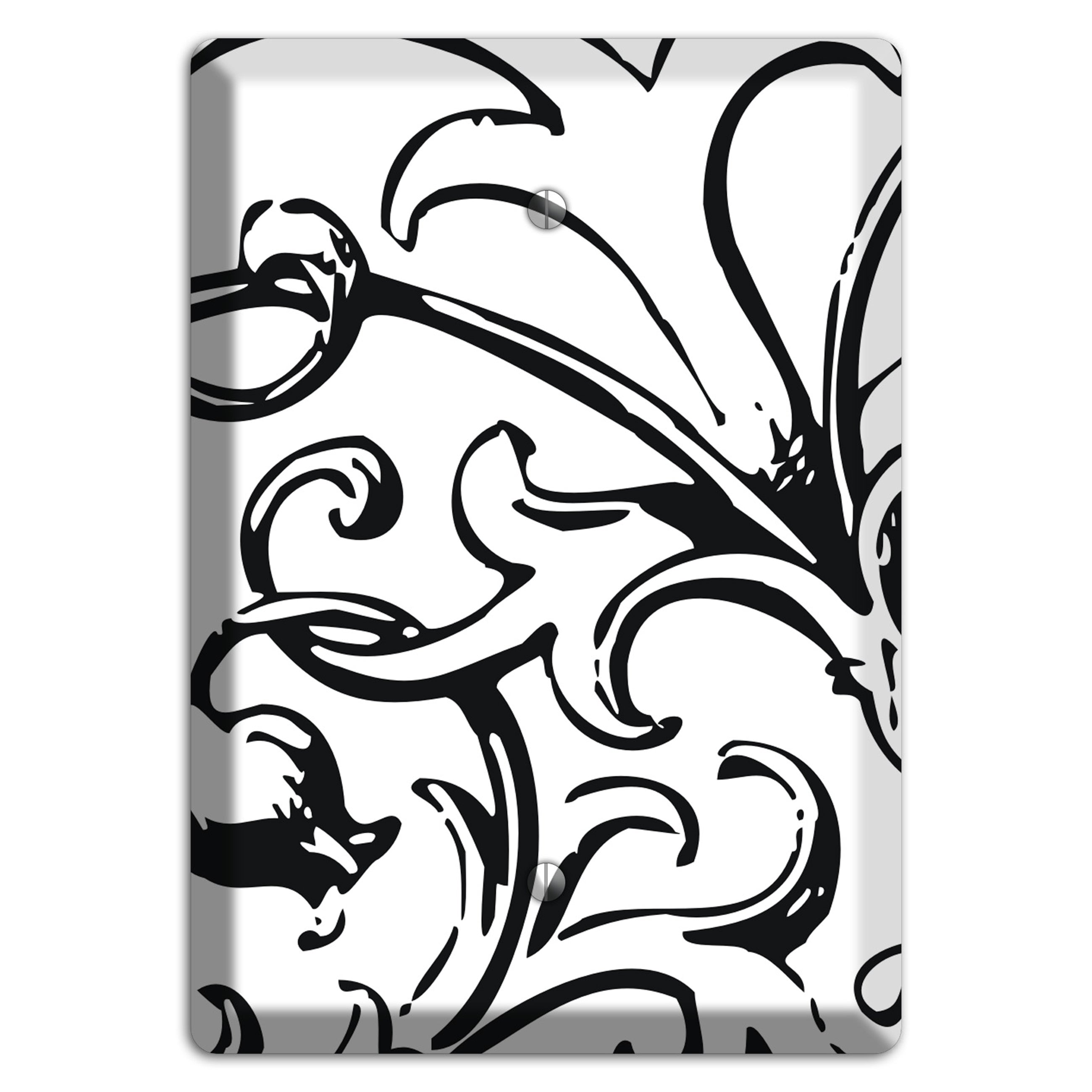 Victorian Black and White Blank Wallplate