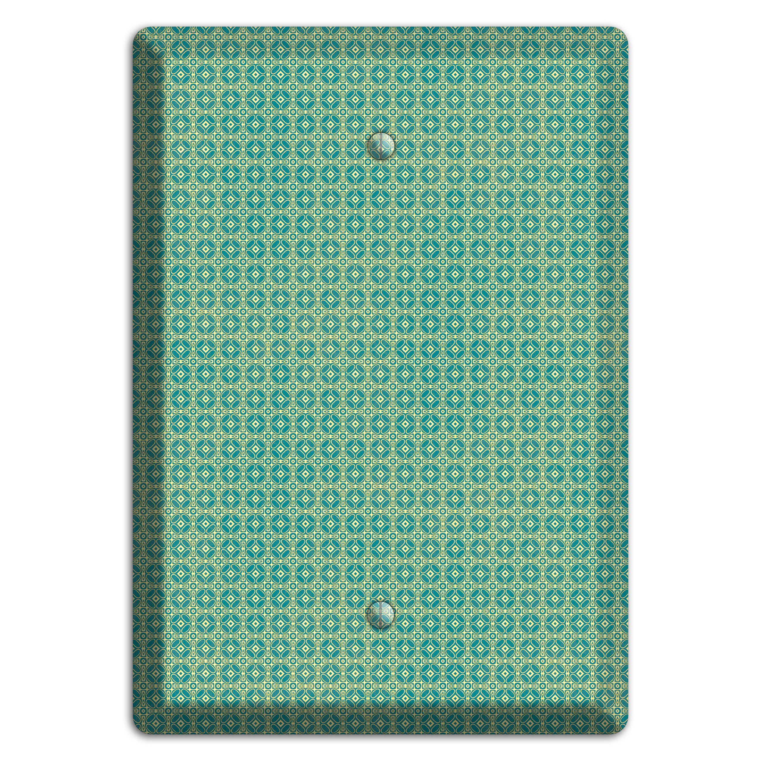 Multi Soft Green Arabesque Blank Wallplate