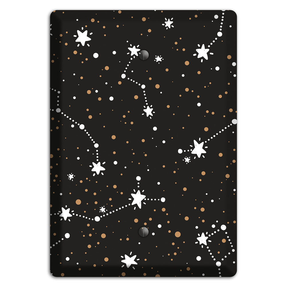 Constellations Black Blank Wallplate