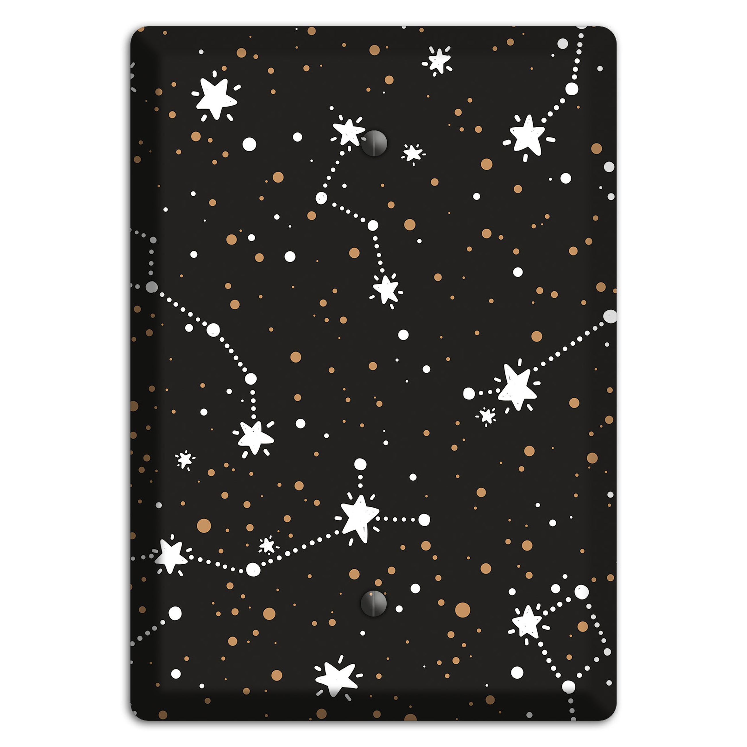 Constellations Black Blank Wallplate