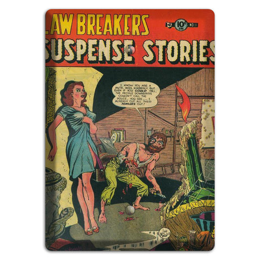 Susoense Stories Vintage Comics Blank Wallplate