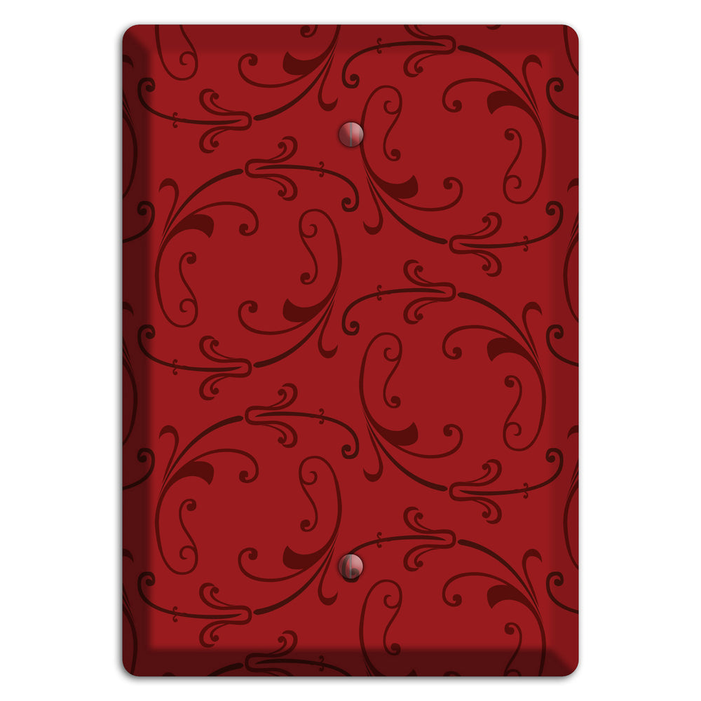 Red Victorian Sprig Blank Wallplate