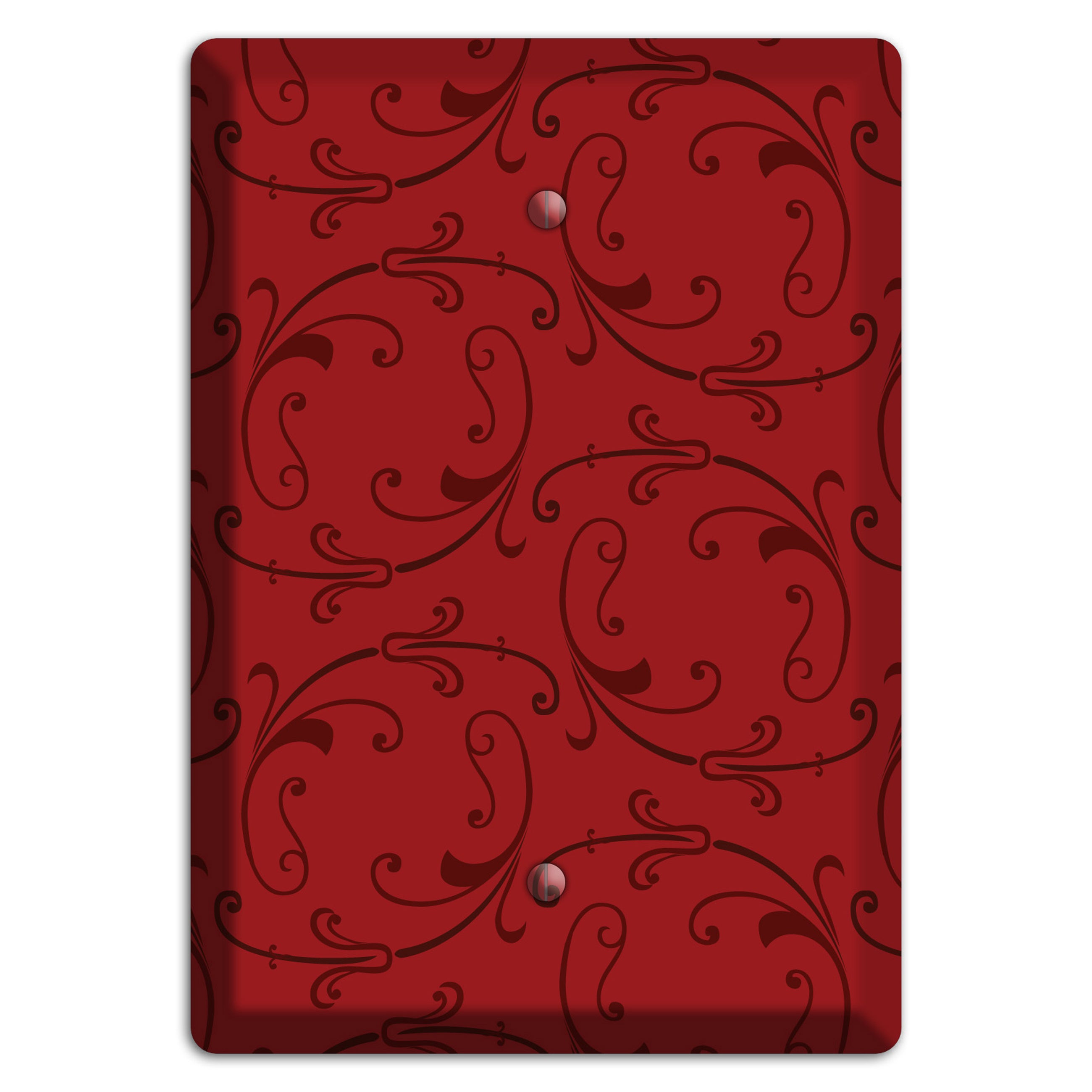 Red Victorian Sprig Blank Wallplate