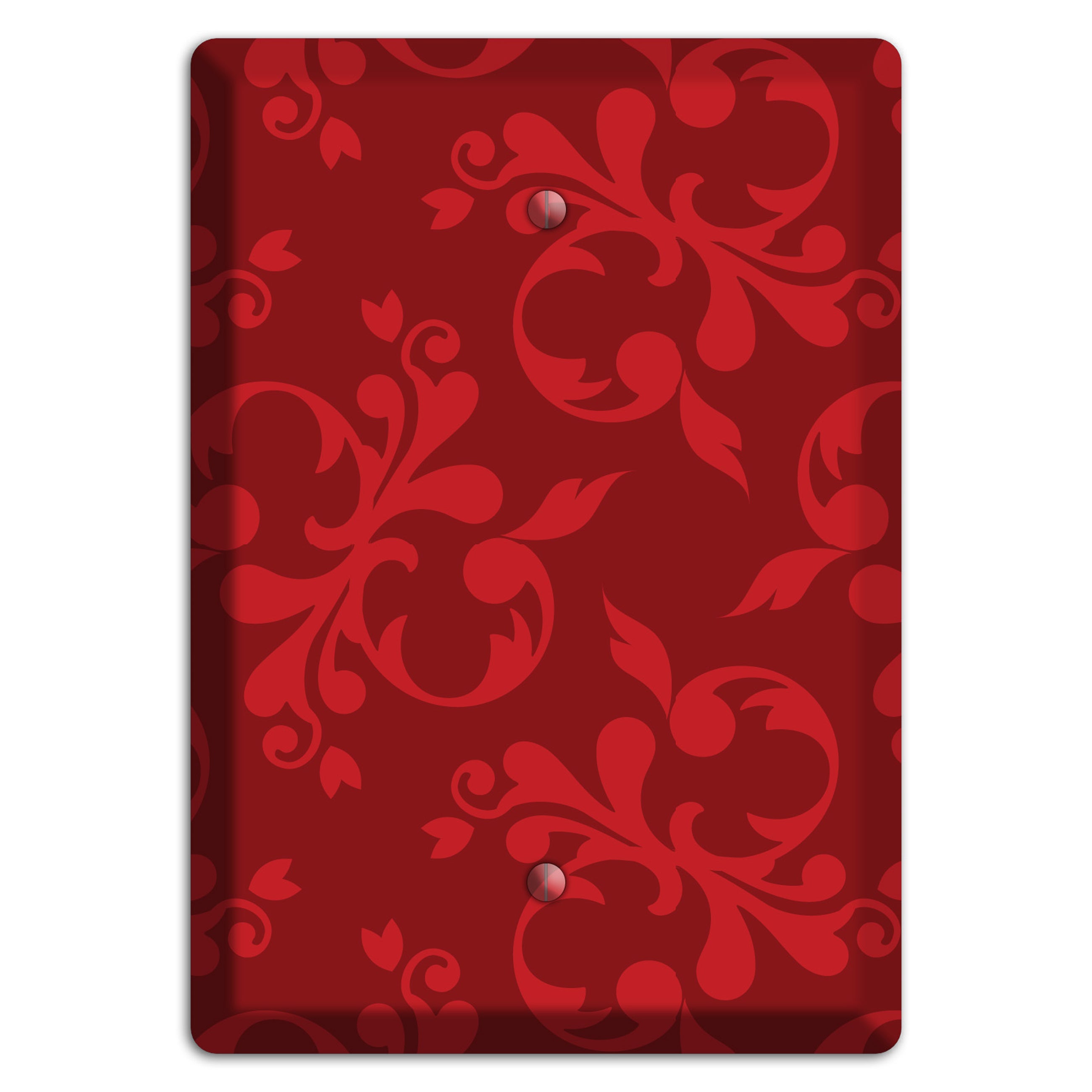 Red Victorian Toile Blank Wallplate