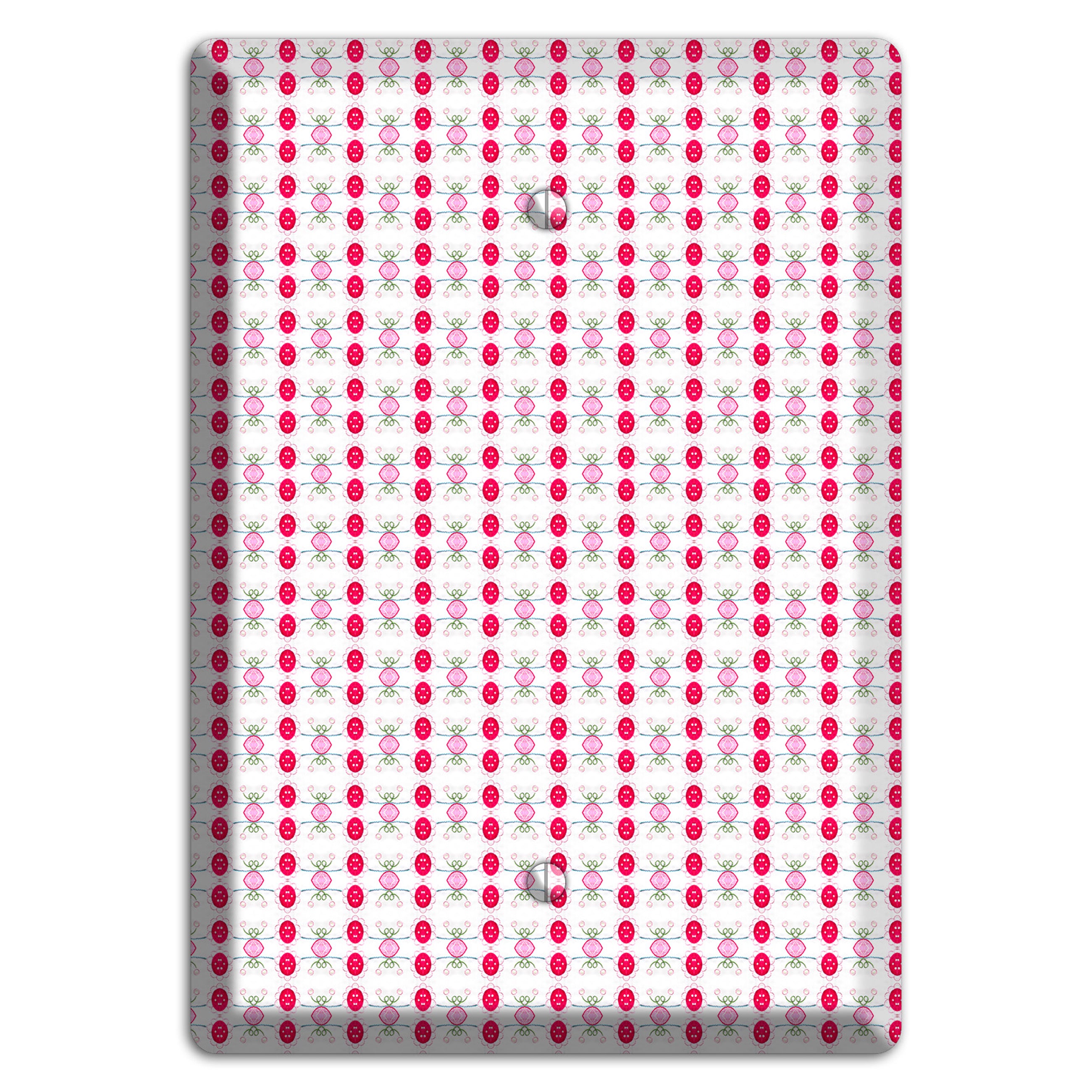 Multi Pink Cartouche Blank Wallplate