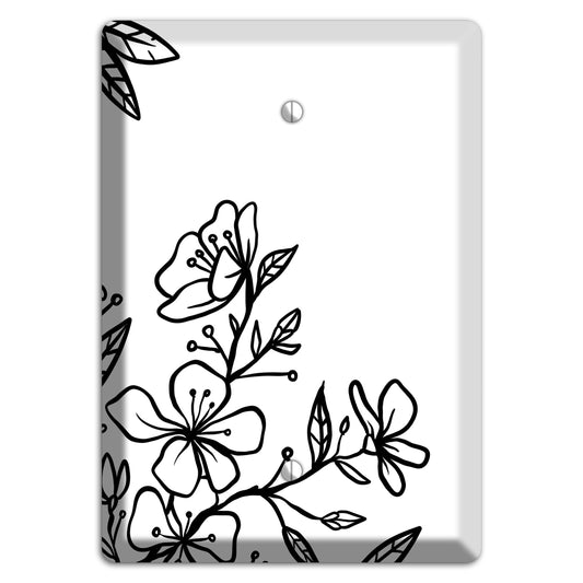 Hand-Drawn Floral 18 Blank Wallplate