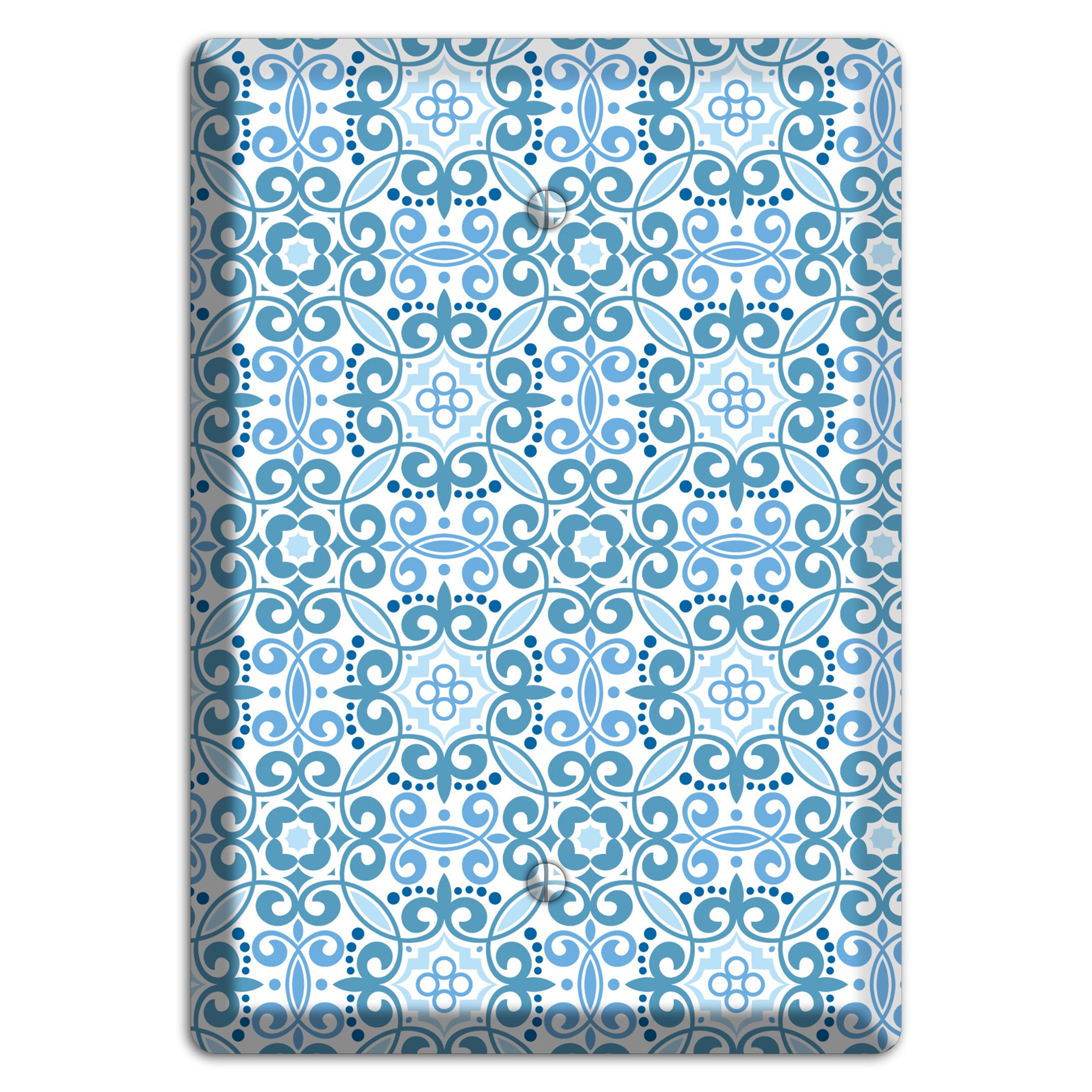 Multi Blue Foulard Blank Wallplate