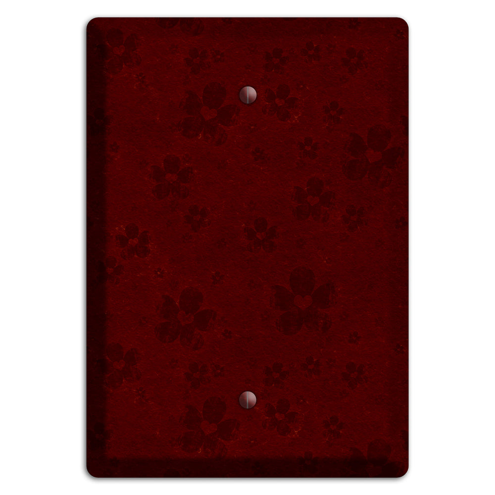 Maroon Grunge Suzani 2 Blank Wallplate
