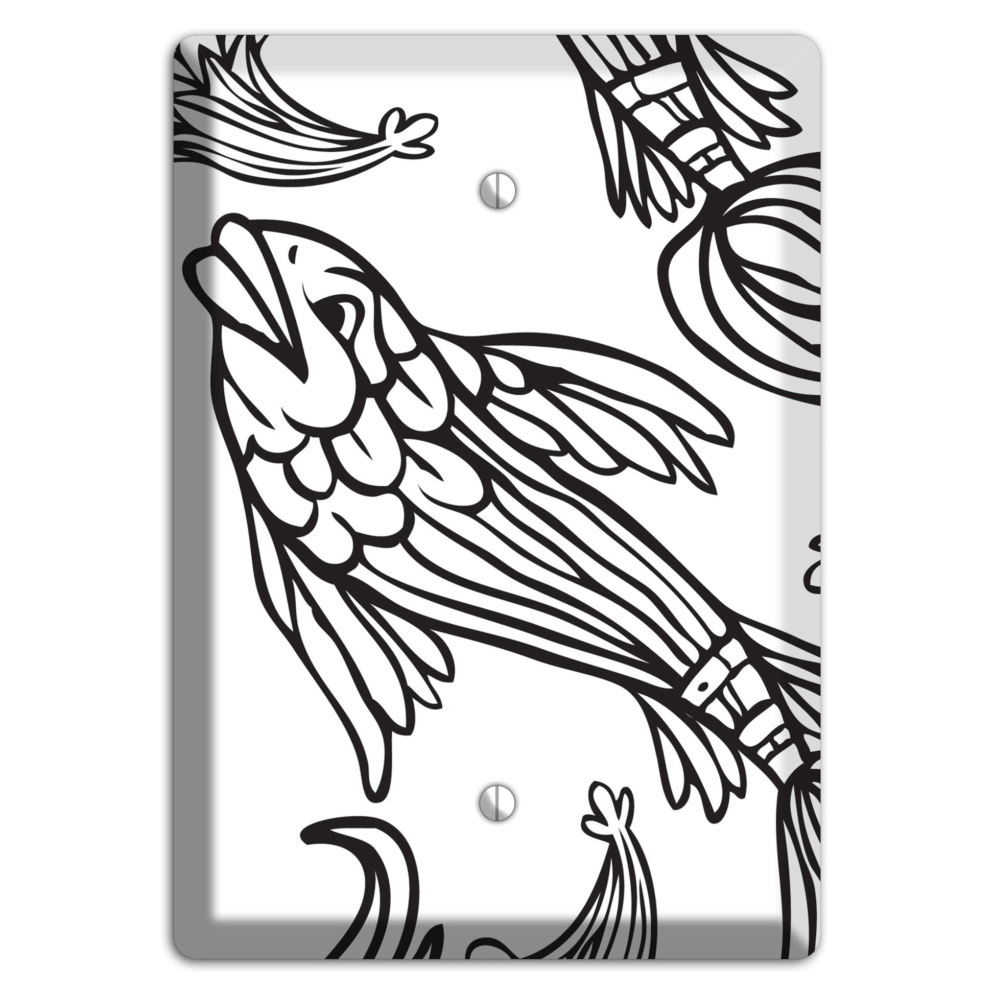 White and Black Koi Blank Wallplate
