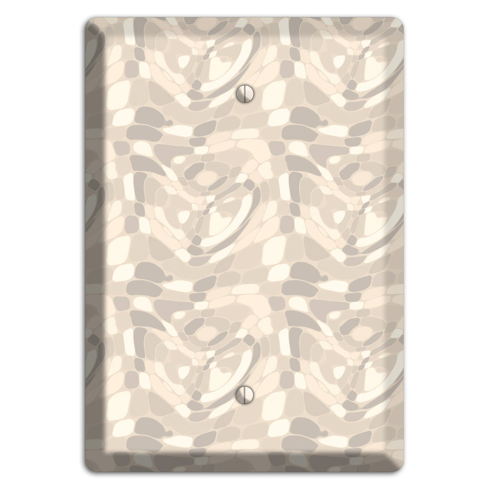Beige Large Abstract Blank Wallplate