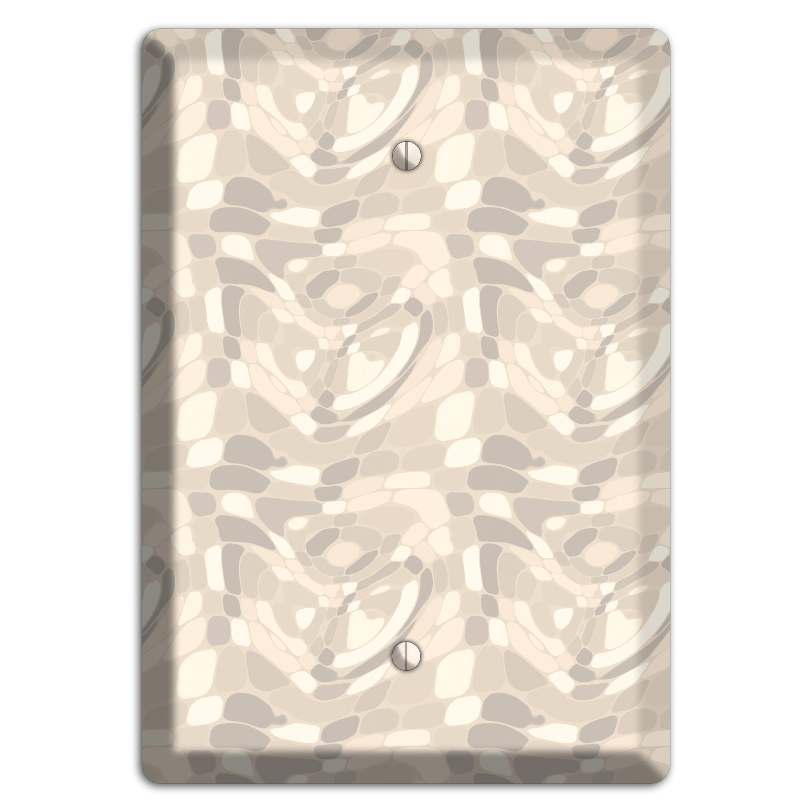 Beige Large Abstract Blank Wallplate