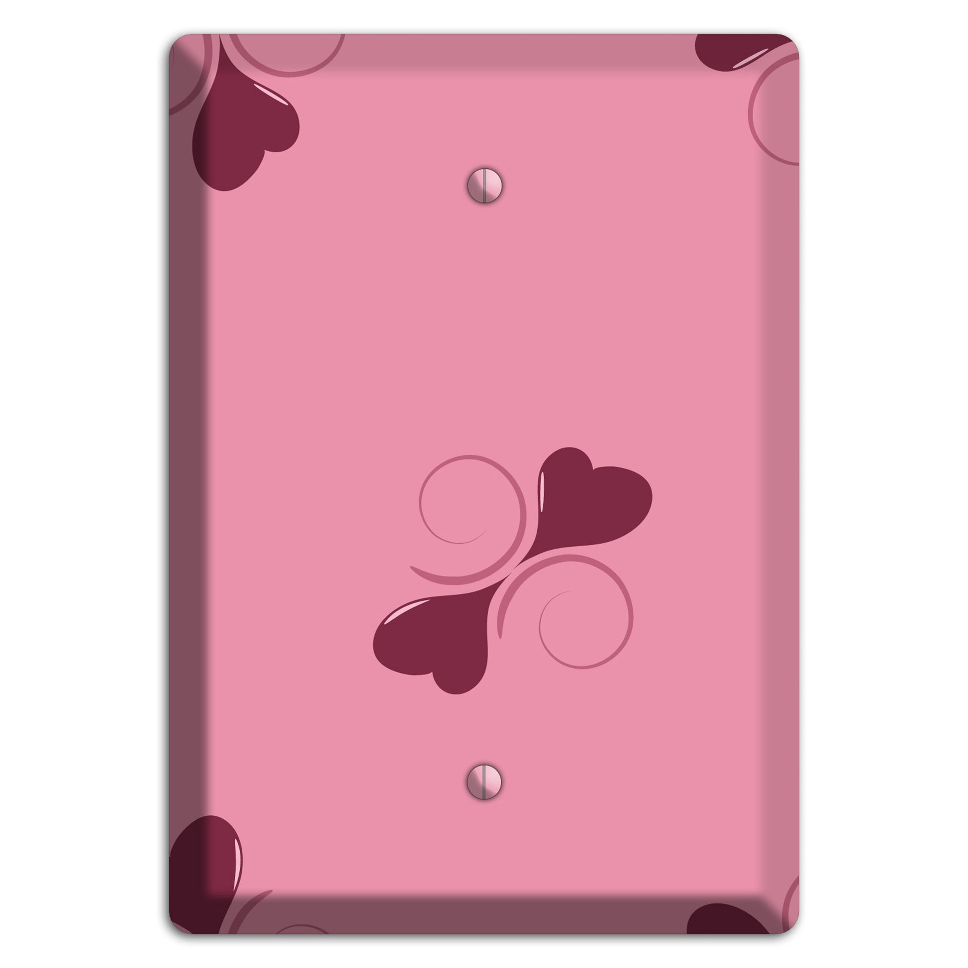 Pink with Hearts Blank Wallplate