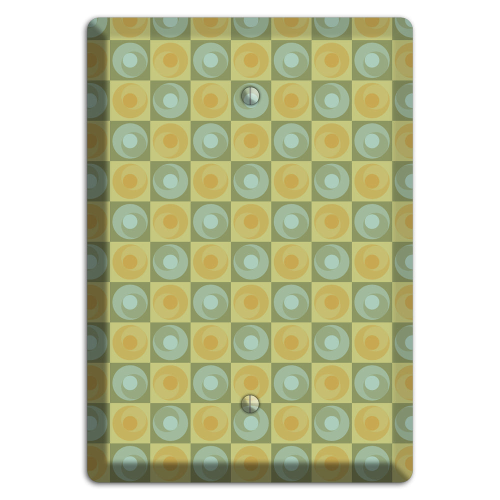 Green and Yellow Squares Blank Wallplate