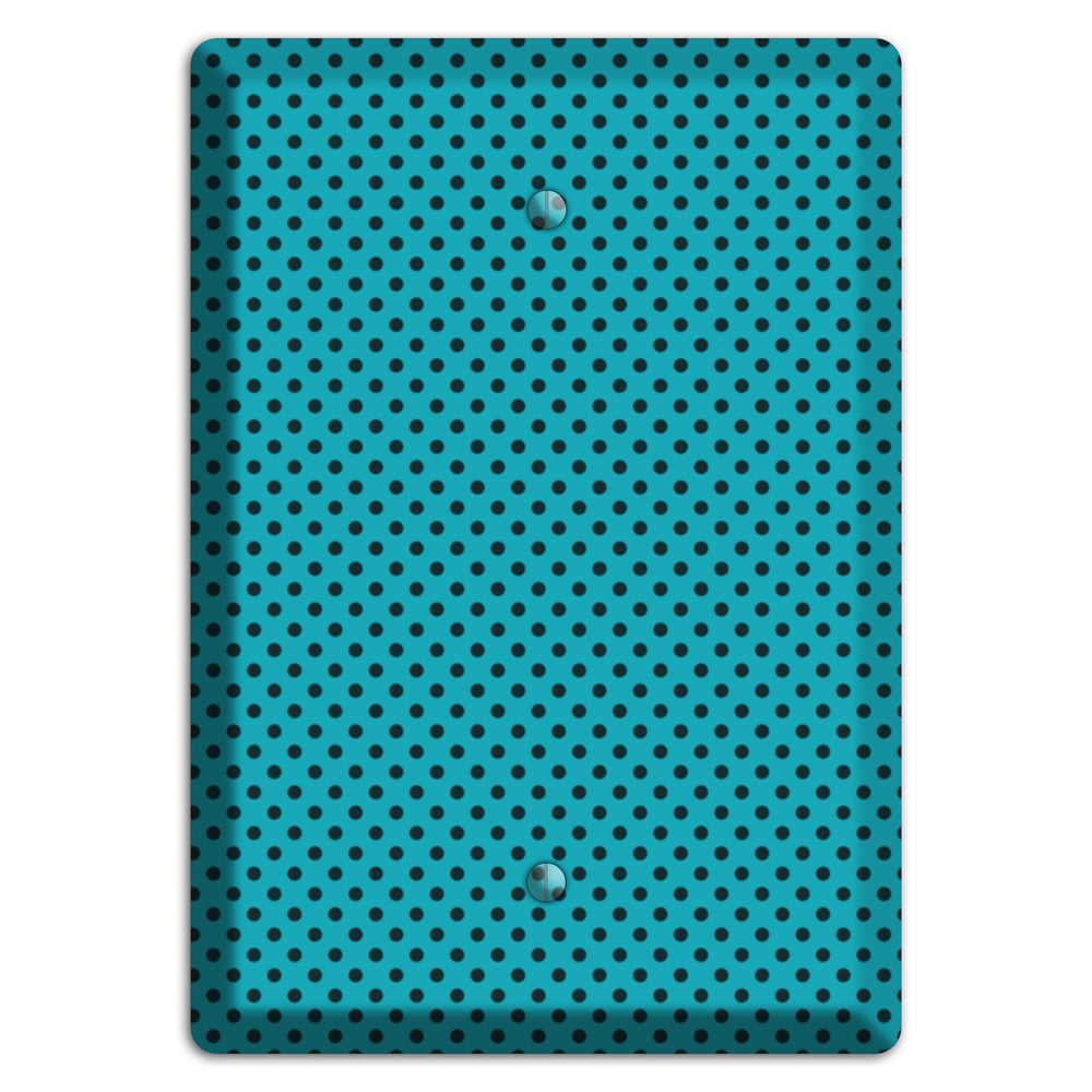 Turquoise with Polka Dots Blank Wallplate