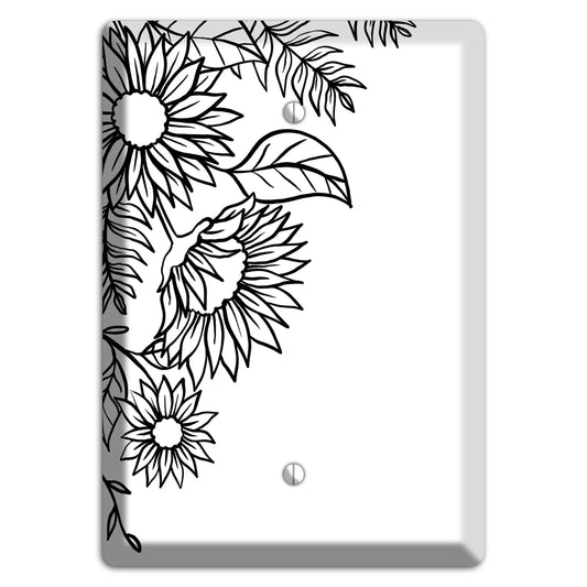 Hand-Drawn Floral 5 Blank Wallplate