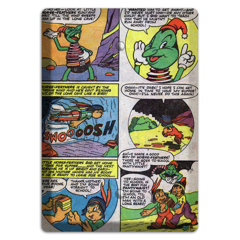 Swooosh Vintage Comics Blank Wallplate