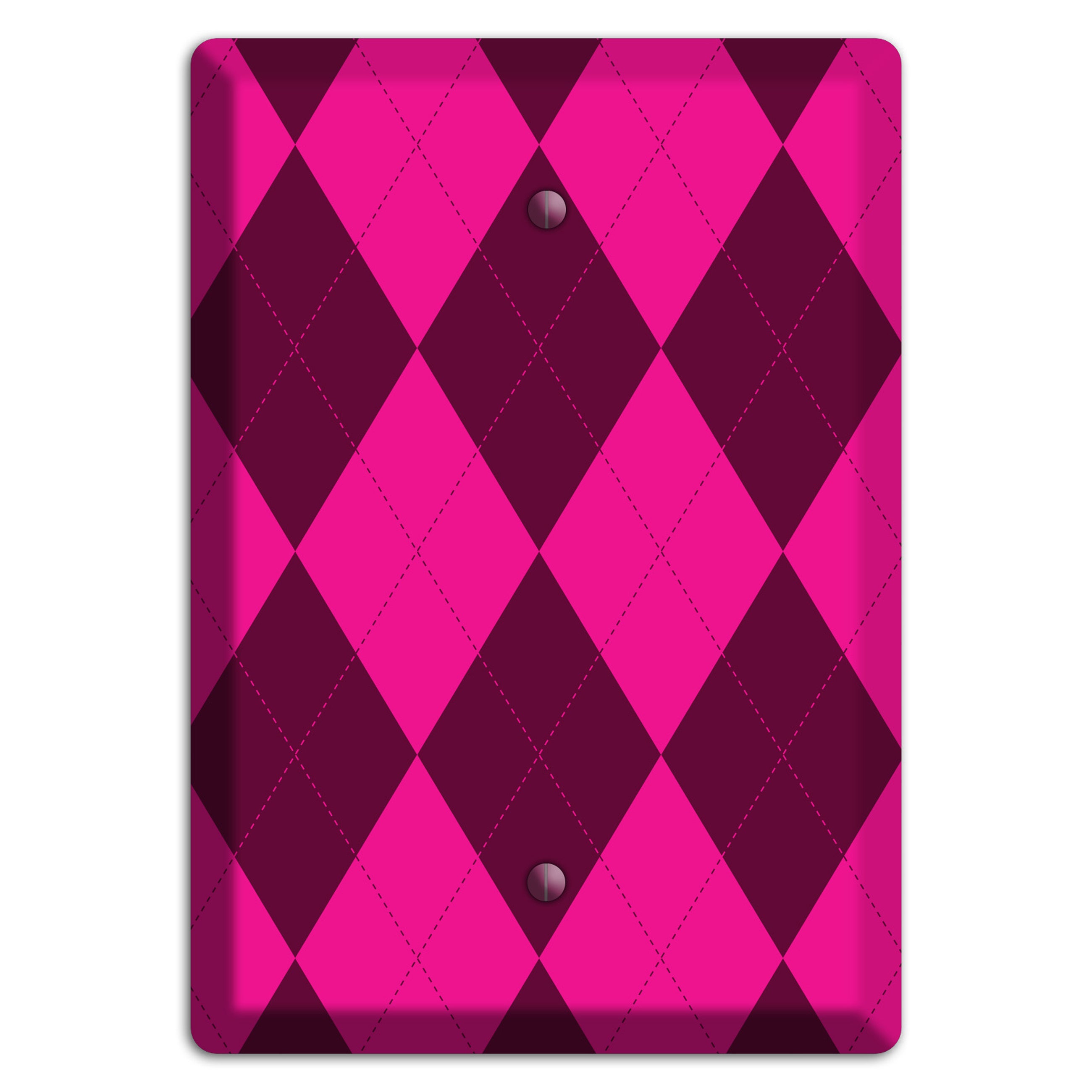 Fuschia Argyle Blank Wallplate