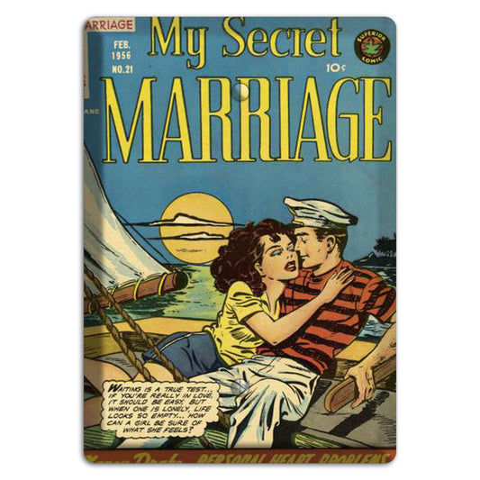 My Secret Marriage Vintage Comics Blank Wallplate