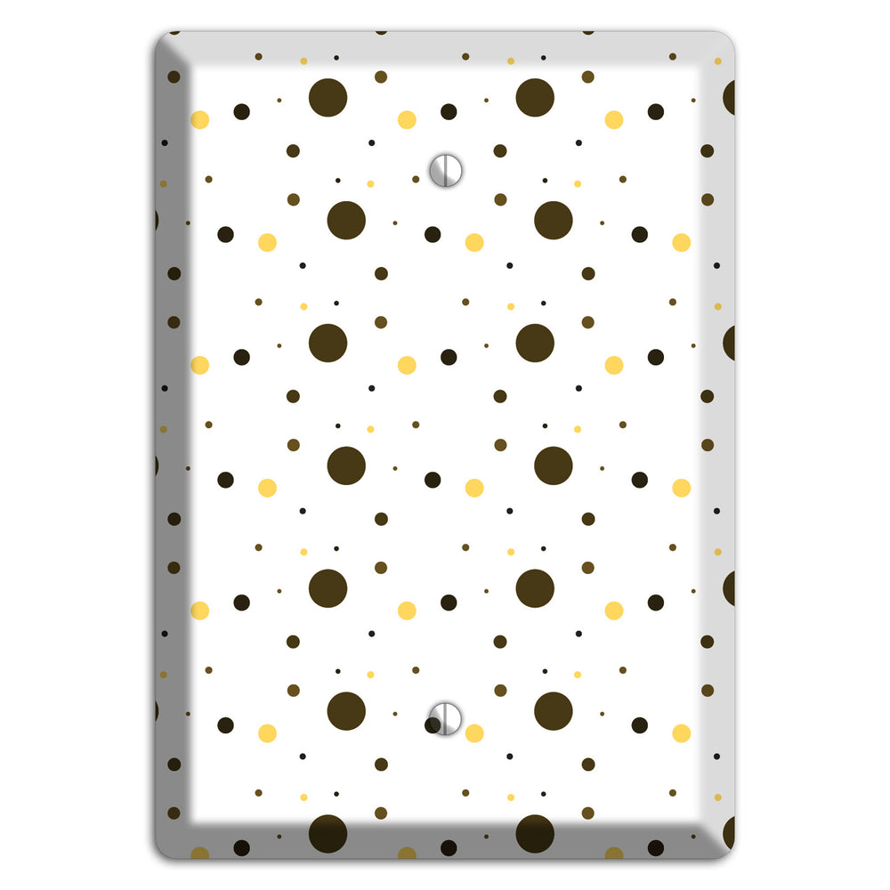 White with Black and Yellow Tiny Dots Blank Wallplate