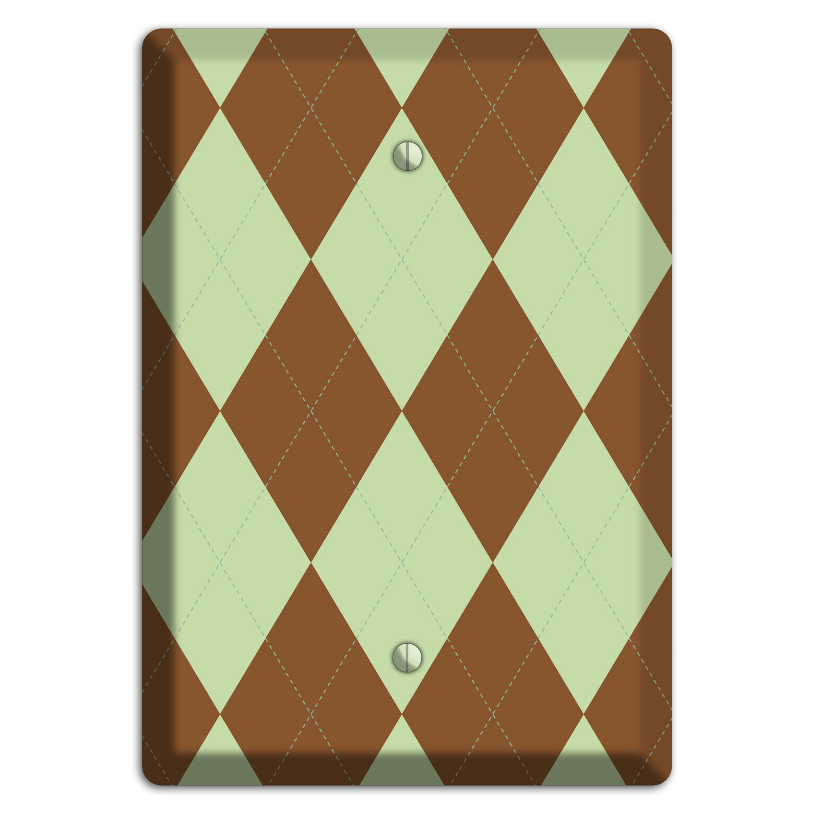 Brown Argyle Blank Wallplate