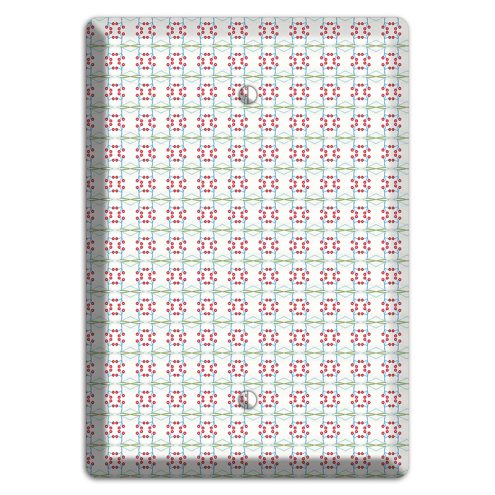 White with Red and Green Tapestry Blank Wallplate