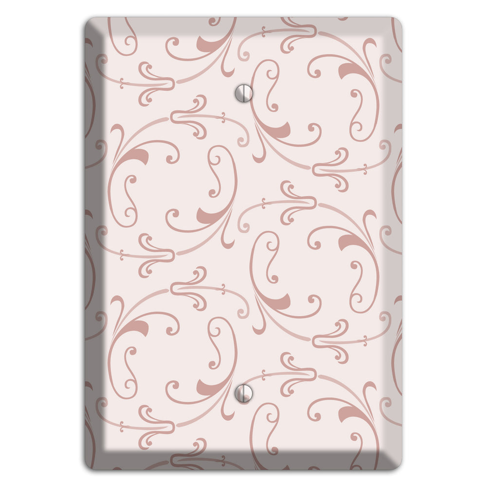 Dusty Rose Victorian Sprig Blank Wallplate