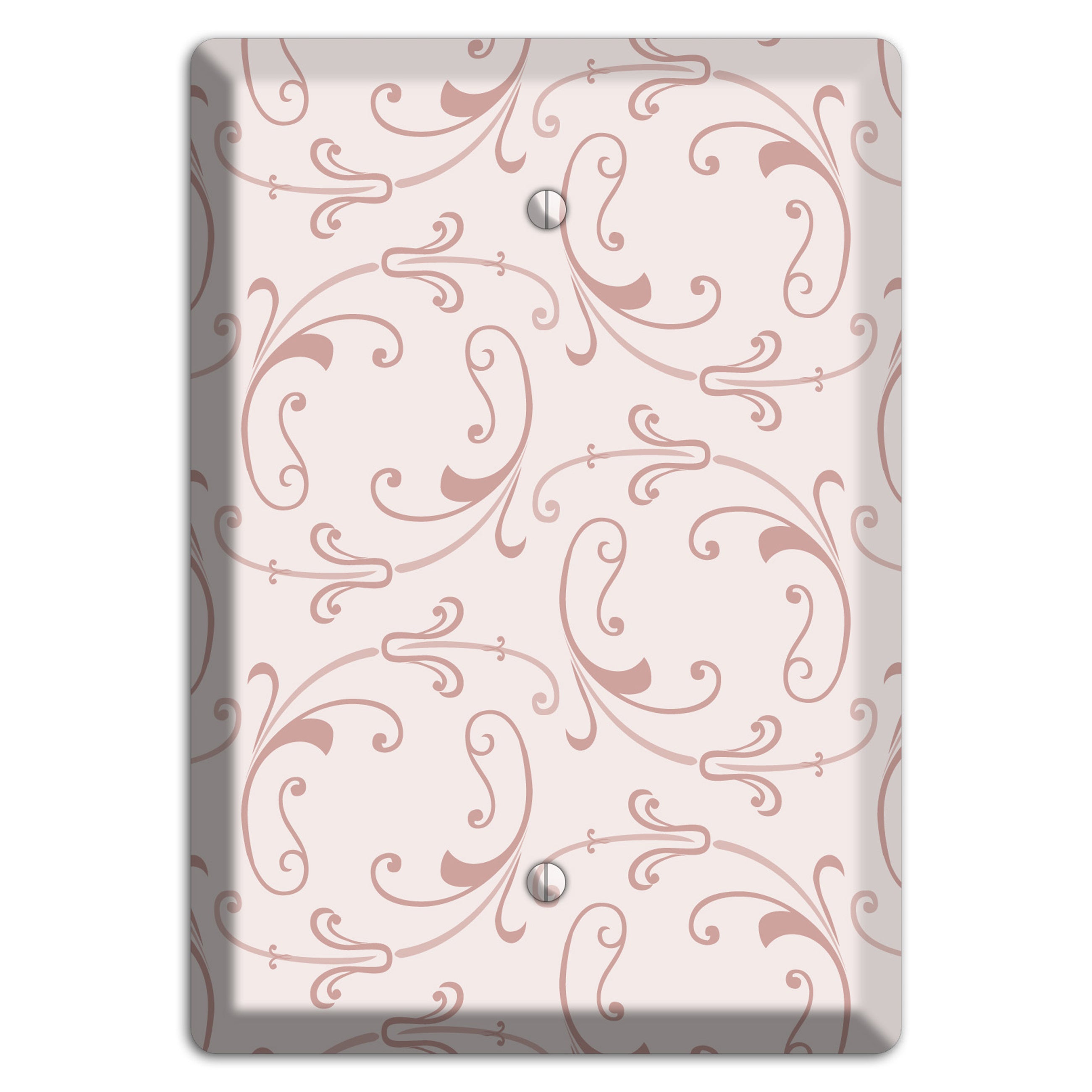Dusty Rose Victorian Sprig Blank Wallplate