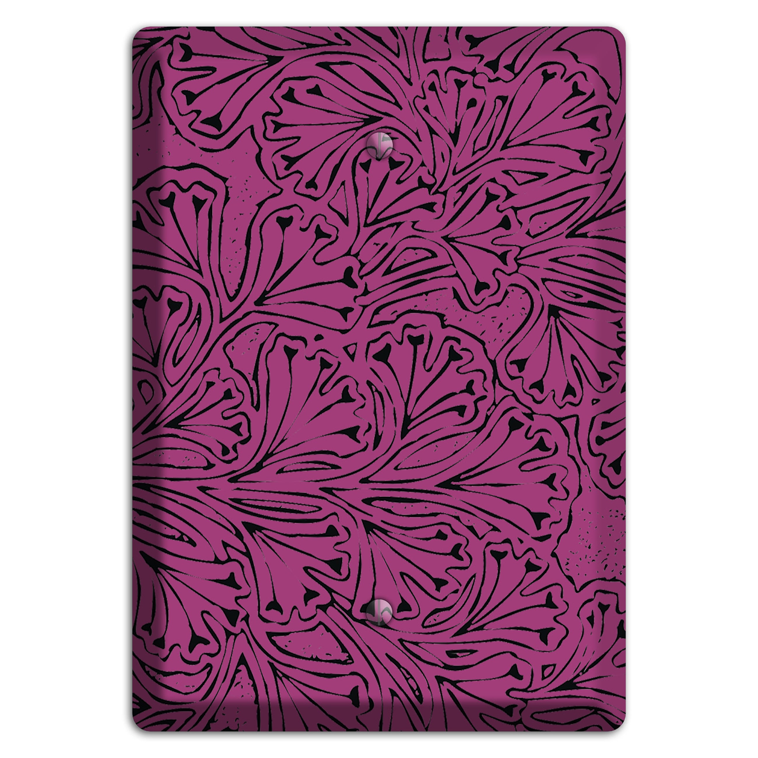 Deco Plum Interlocking Floral Blank Wallplate