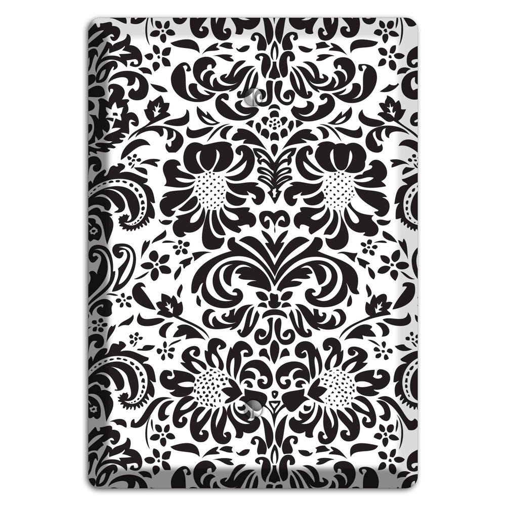 White with Black Toile Blank Wallplate