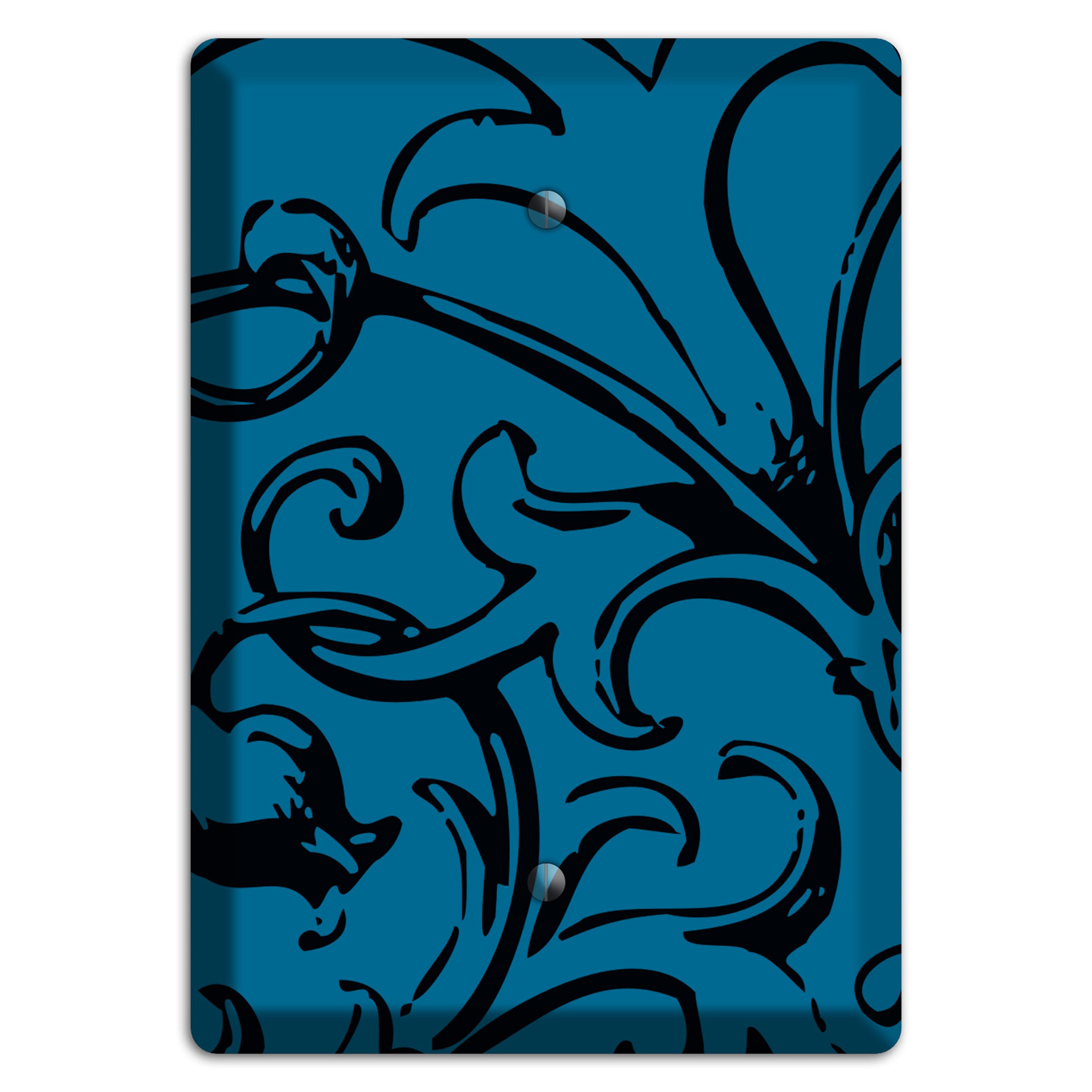 Victorian Blue Blank Wallplate