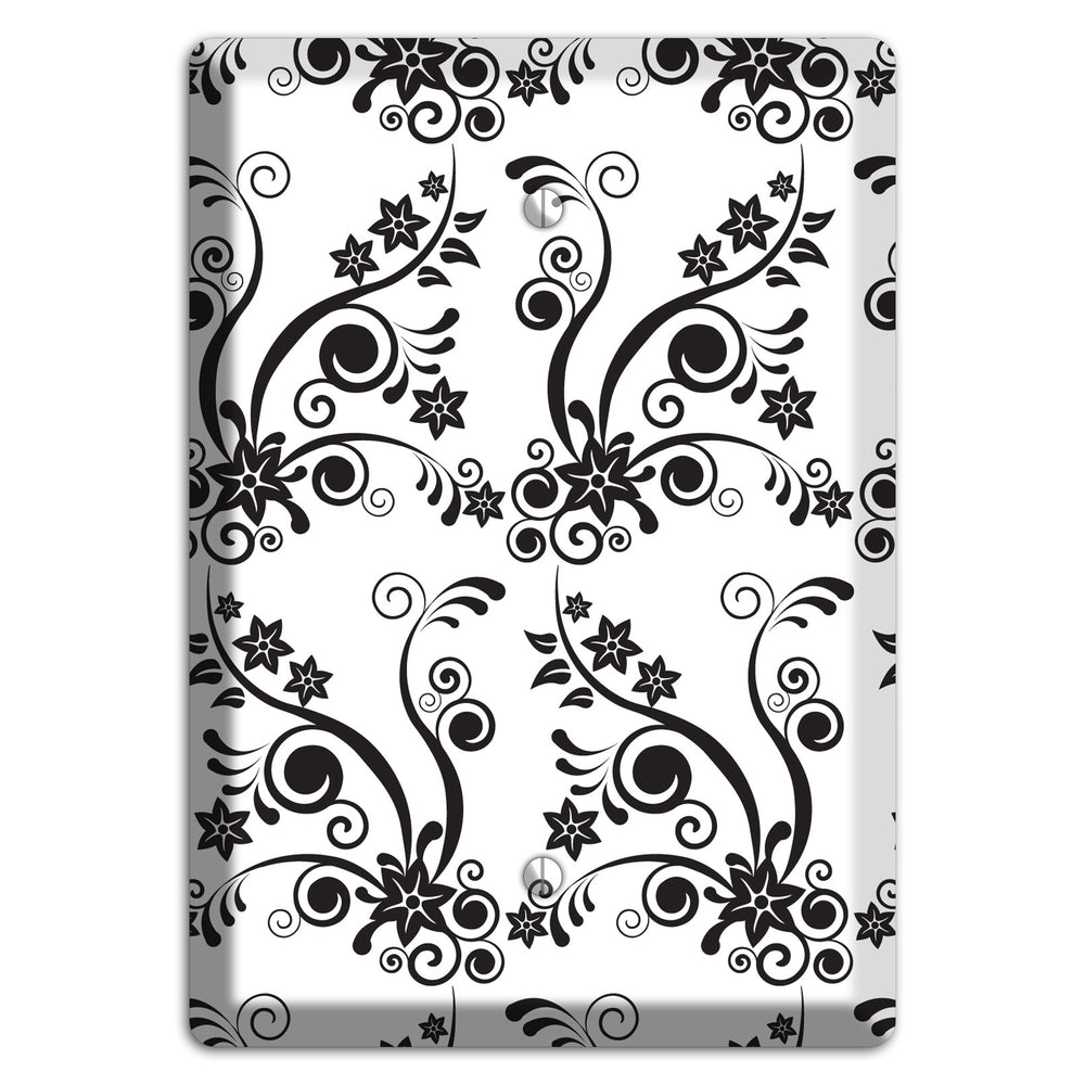 Scrolled Floral Toile Blank Wallplate