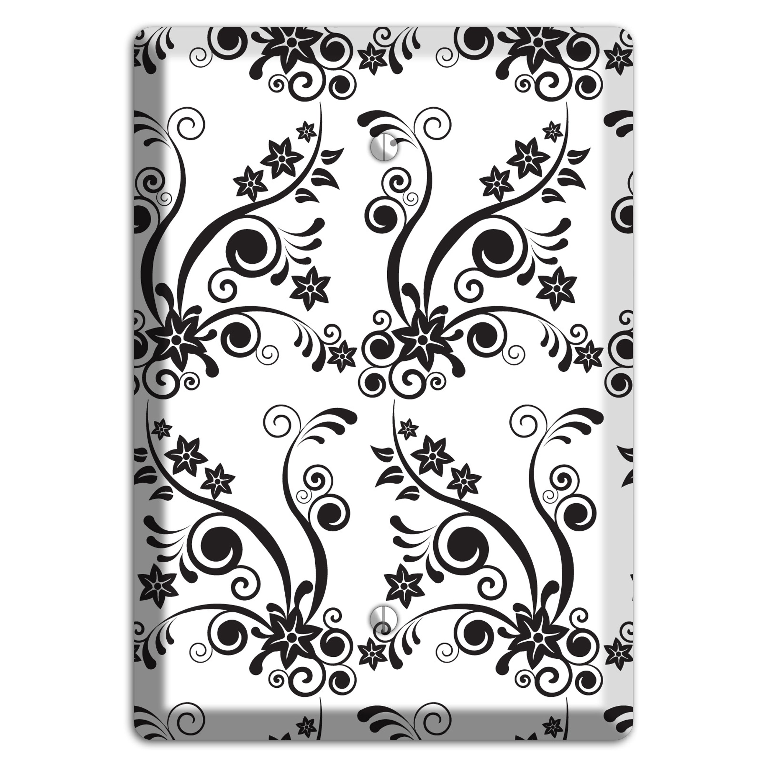 Scrolled Floral Toile Blank Wallplate