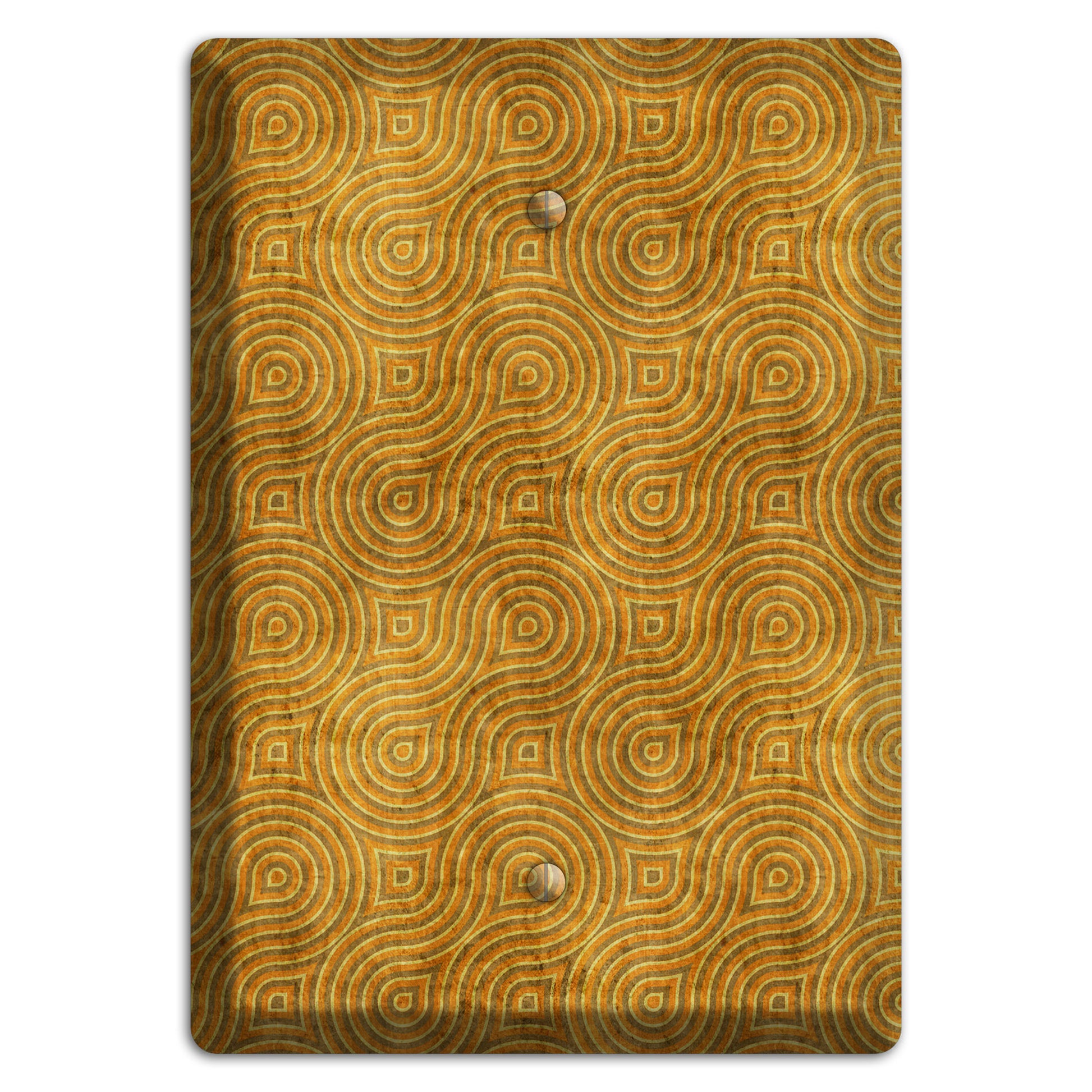 Mustard Swirl Blank Wallplate
