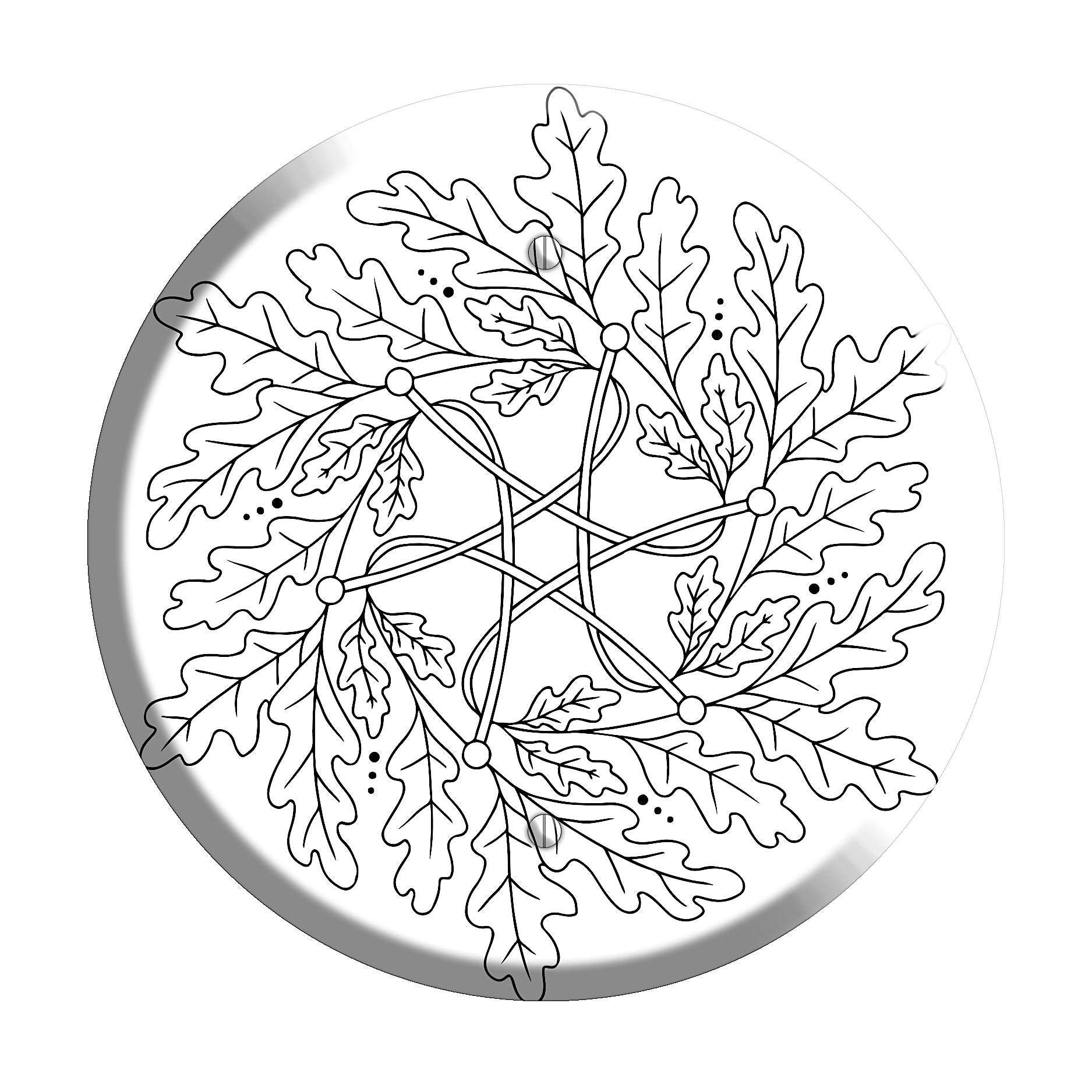 White Oak Mandala Blank Wallplate