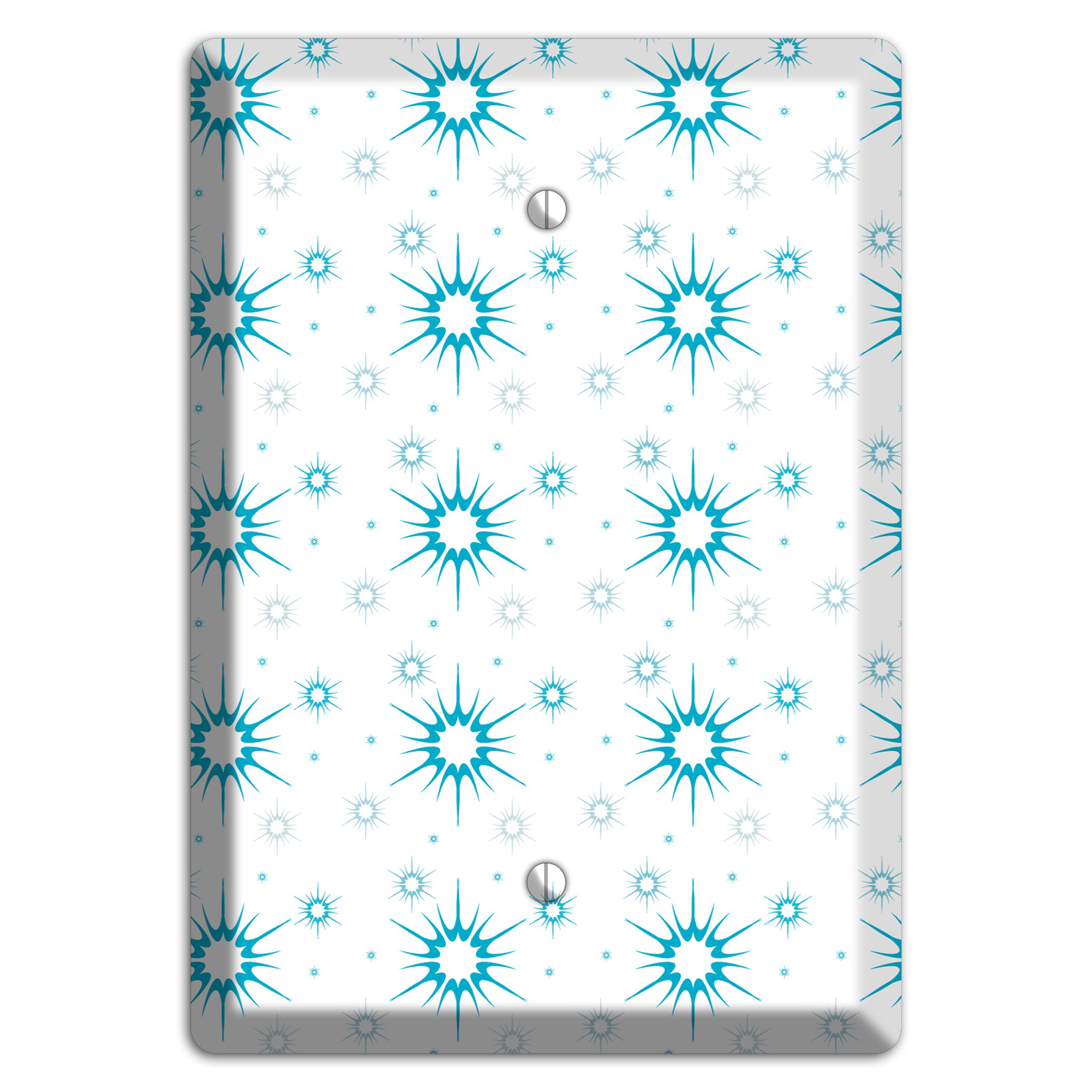 Blue Retro Burst Blank Wallplate