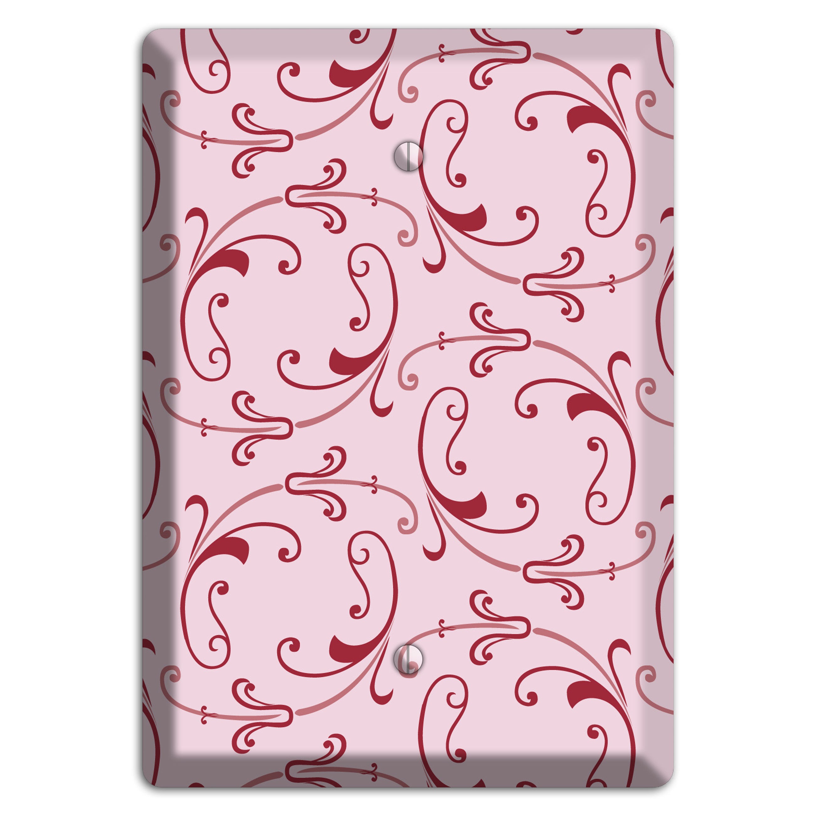 Pink Victorian Sprig Blank Wallplate