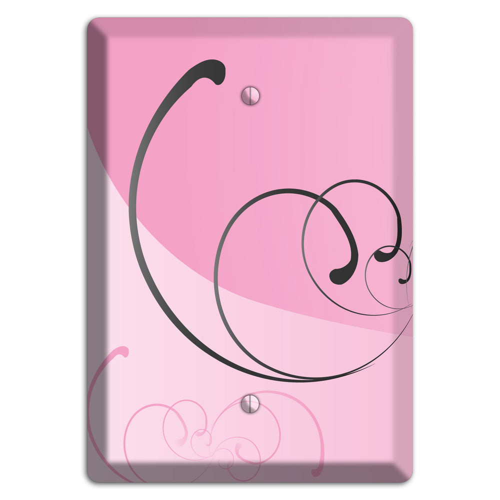 Pink Swoop Blank Wallplate