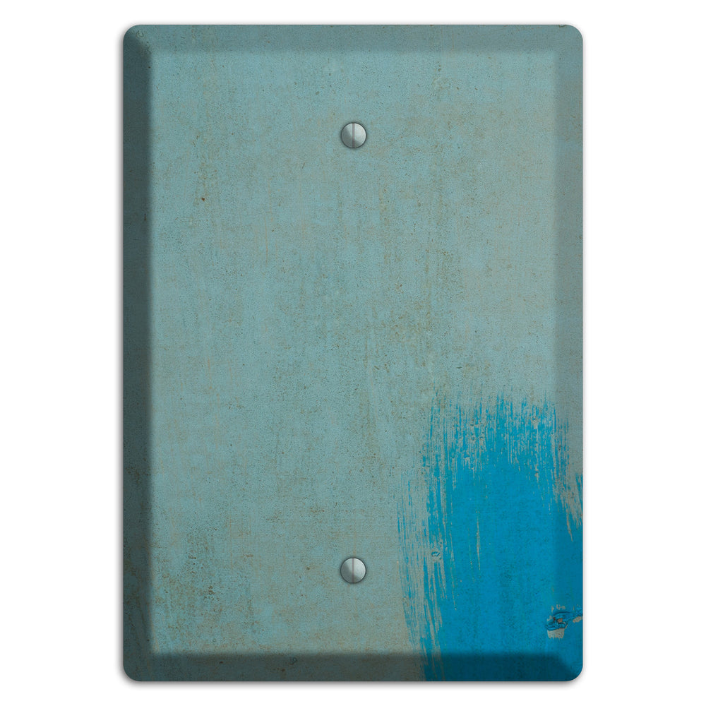 Blue Concrete Blank Wallplate