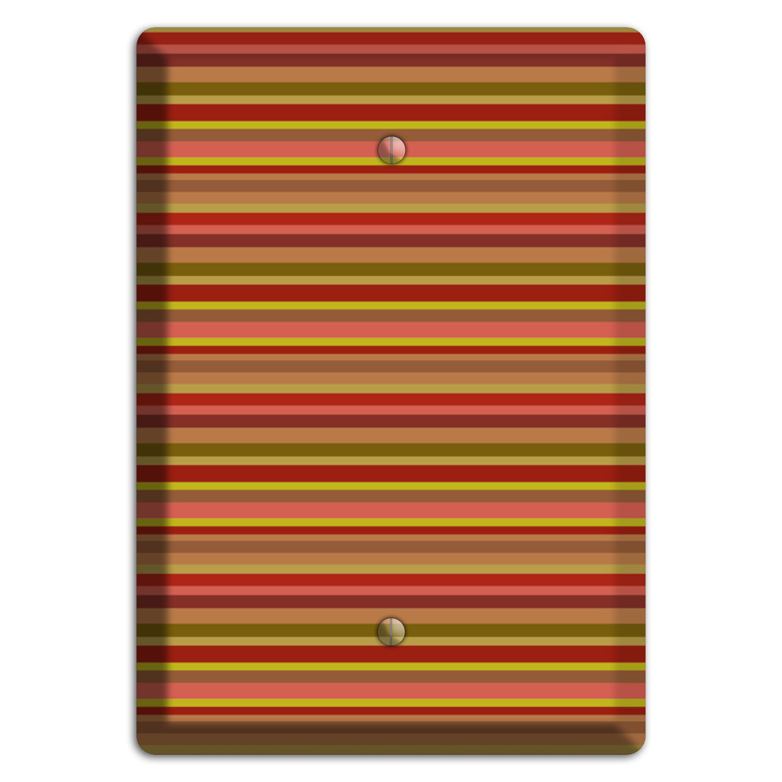 Multi Red Horizontal Stripes Blank Wallplate