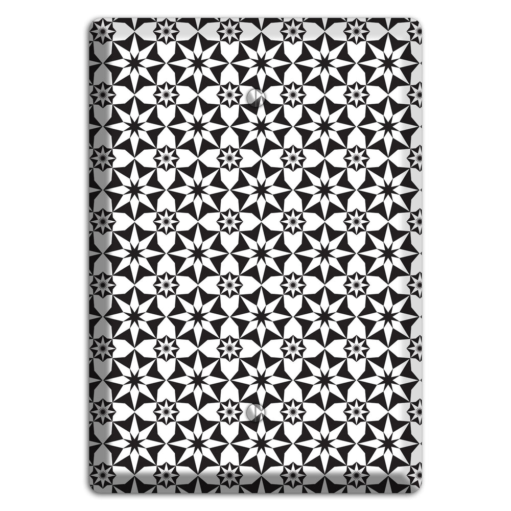 White with Black Foulard 2 Blank Wallplate