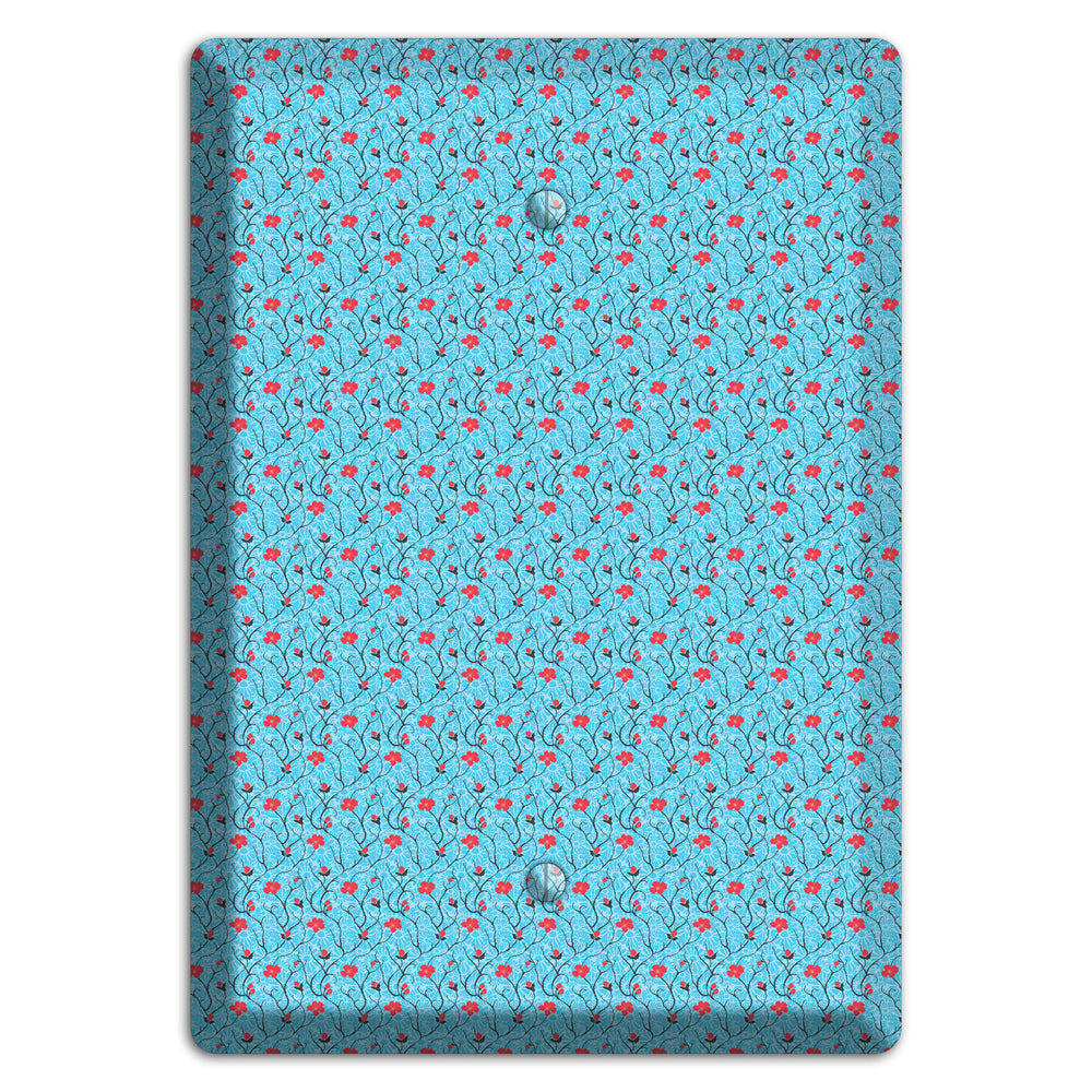 Light Blue Calico Blank Wallplate