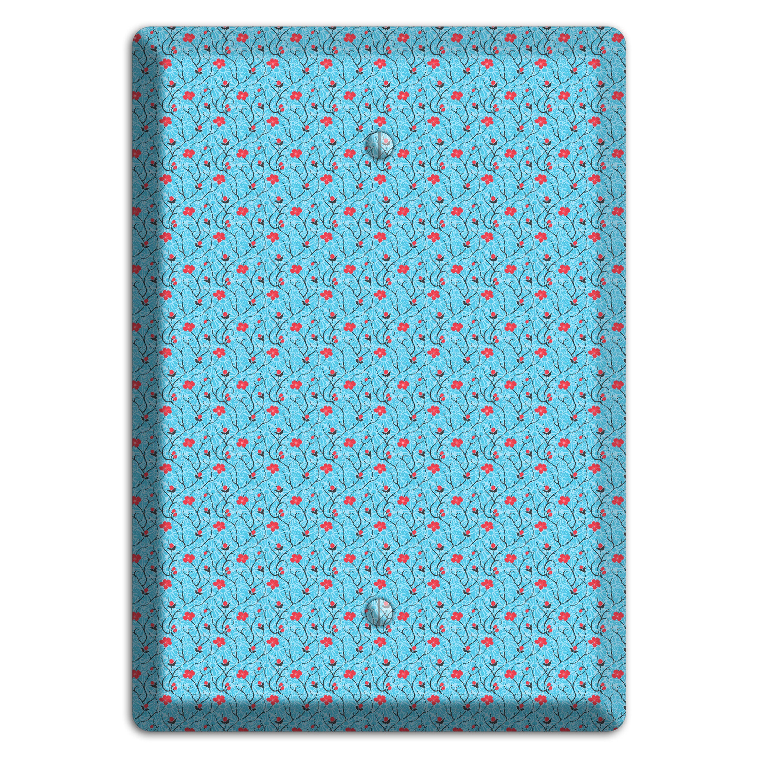 Light Blue Calico Blank Wallplate