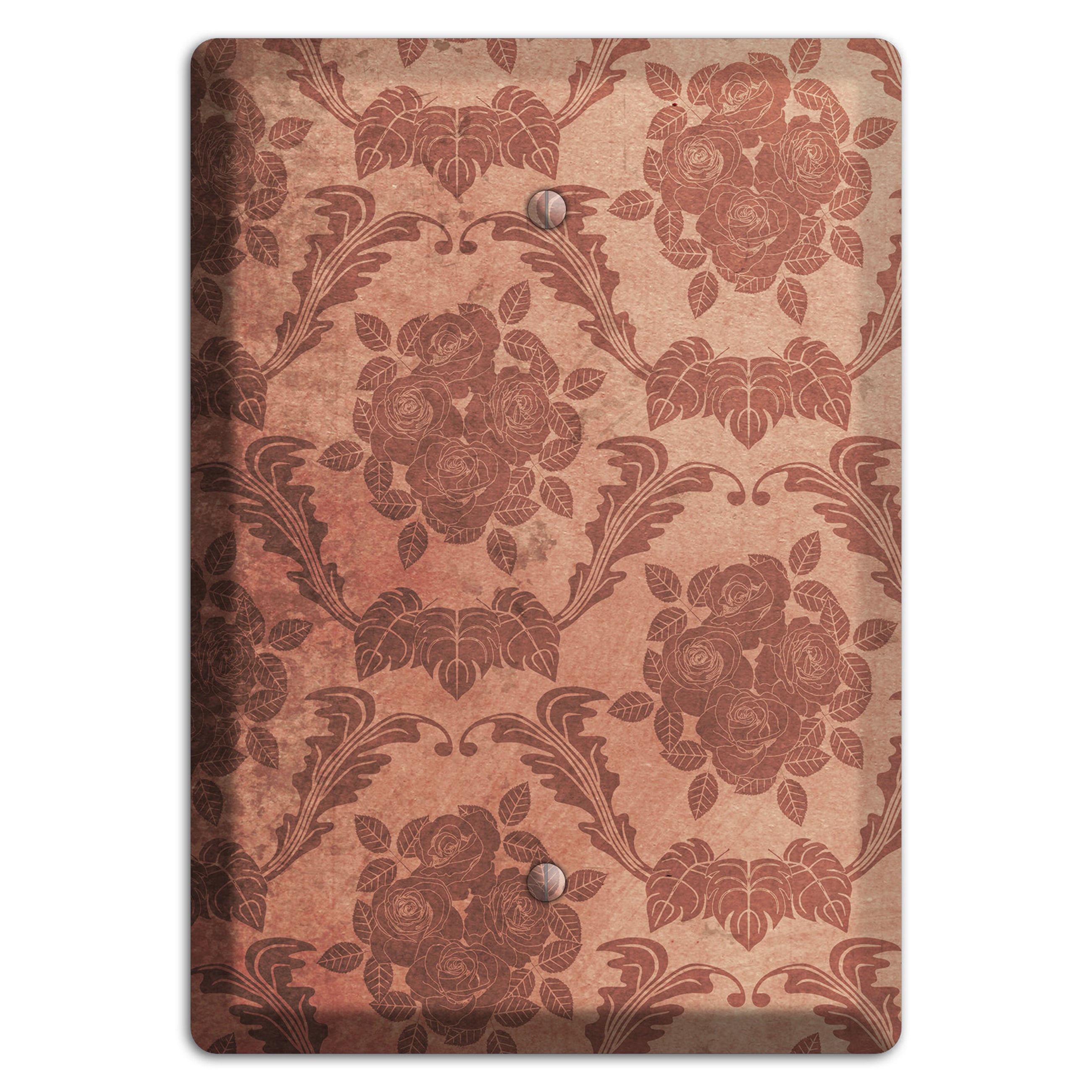 Old Rose Vintage Rose Damask Blank Wallplate
