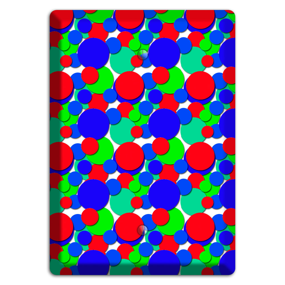 Red Blue Green Bubble Dots Blank Wallplate