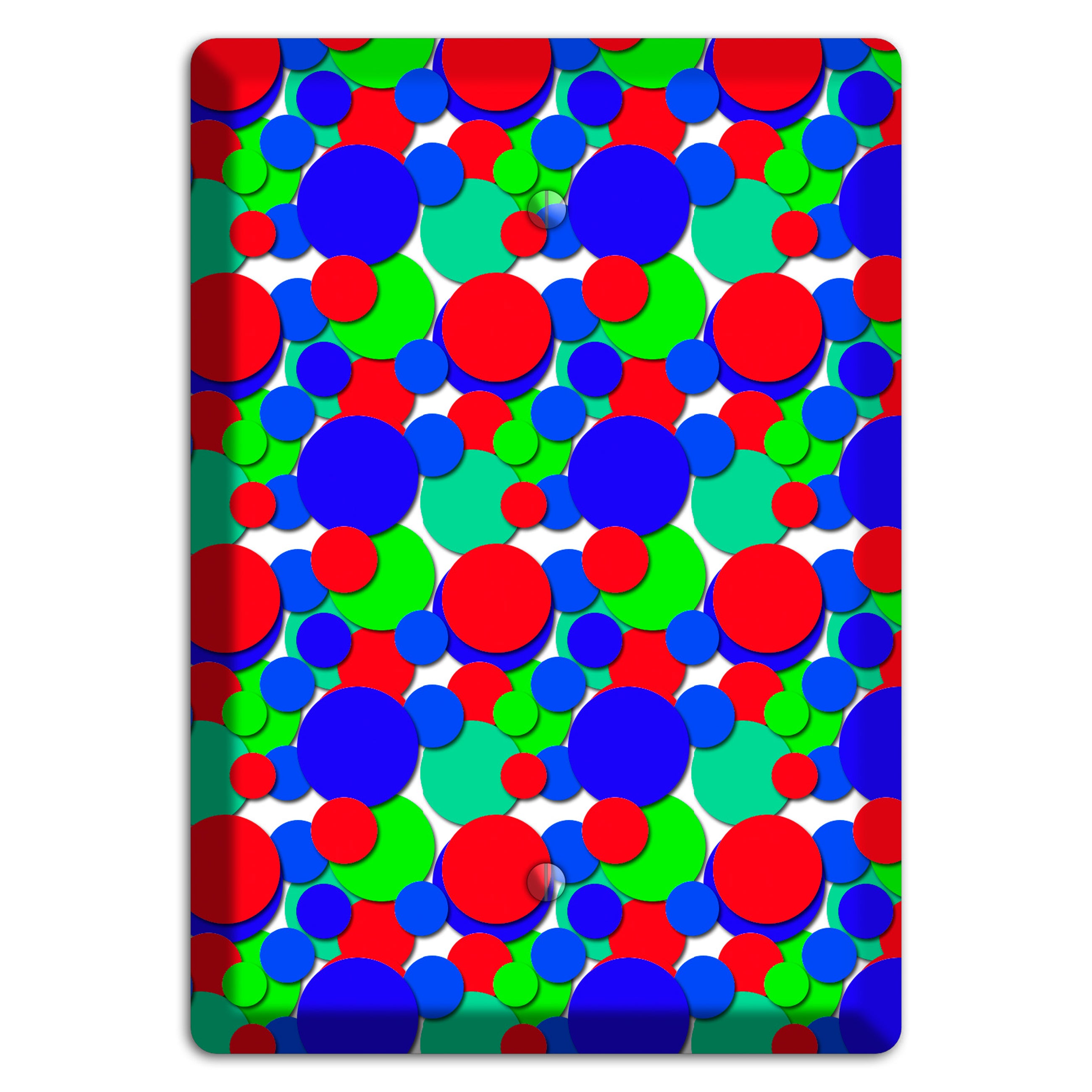 Red Blue Green Bubble Dots Blank Wallplate