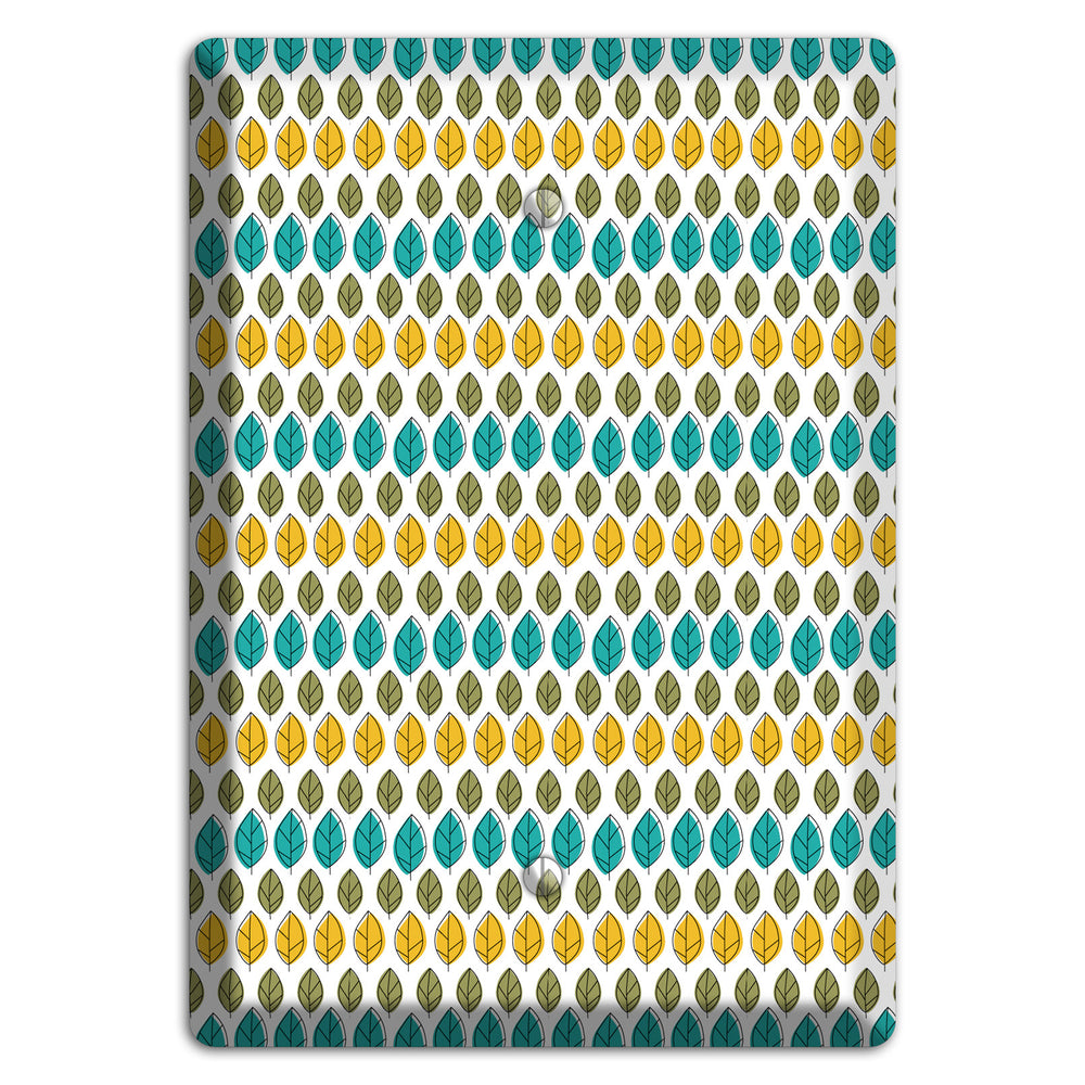 Turquoise Multi Olive Leaf Contour Blank Wallplate
